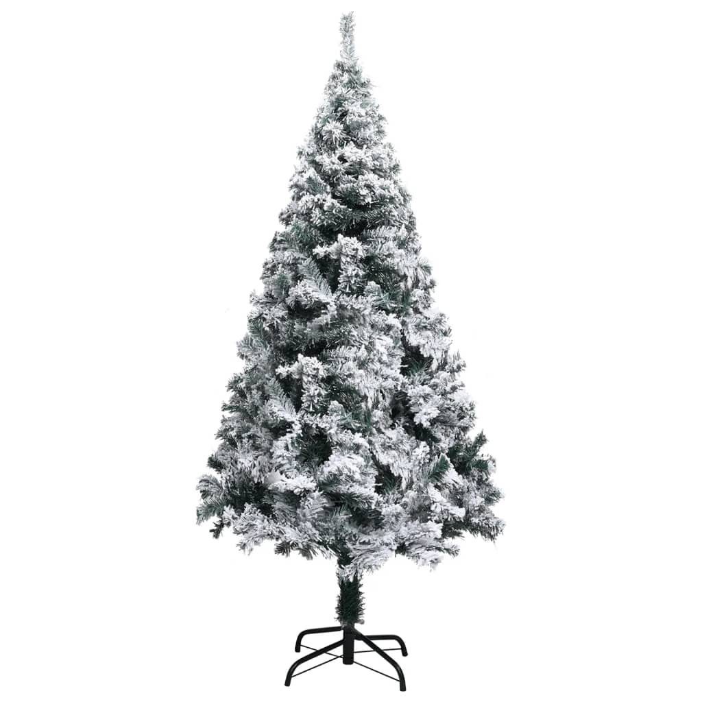 furnicato Künstlicher Weihnachtsbaum mit 120 Schnee Grün cm PVC