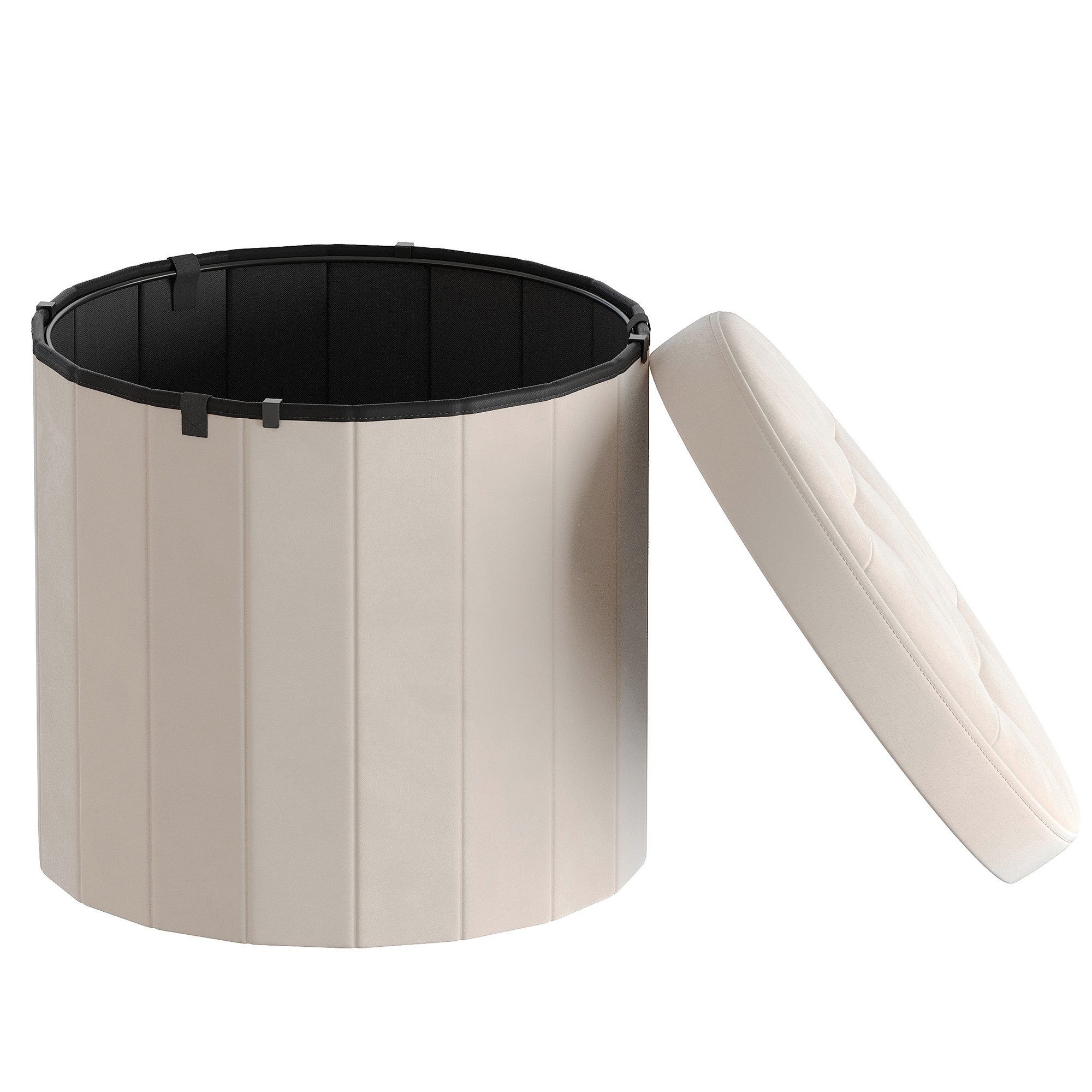 SONGMICS Sitzhocker, Fußhocker mit Stauraum, faltbarer günstig online kaufen
