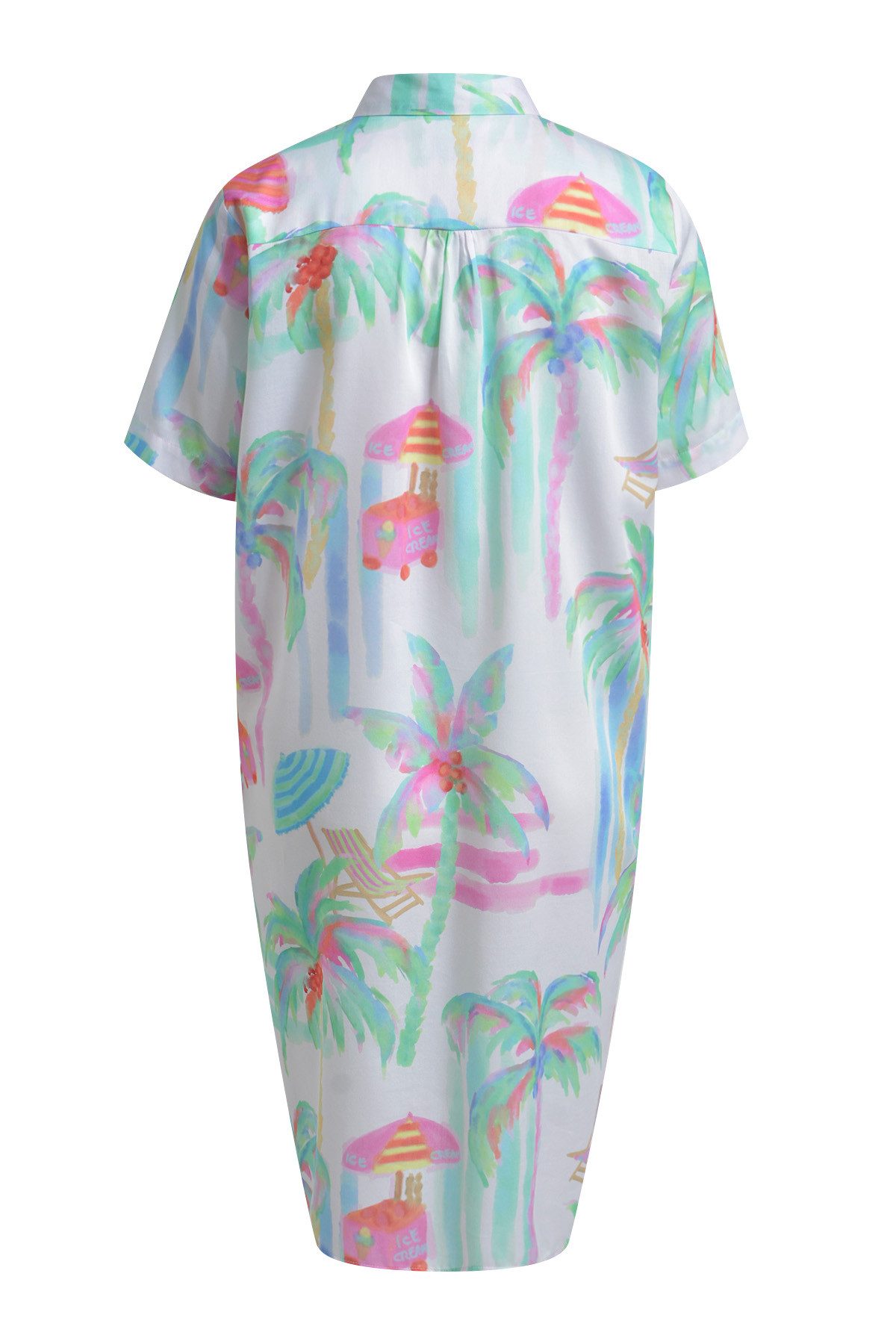 Milano Italy Chiffonkleid SHIRTDRESS, 1/2 SLEE