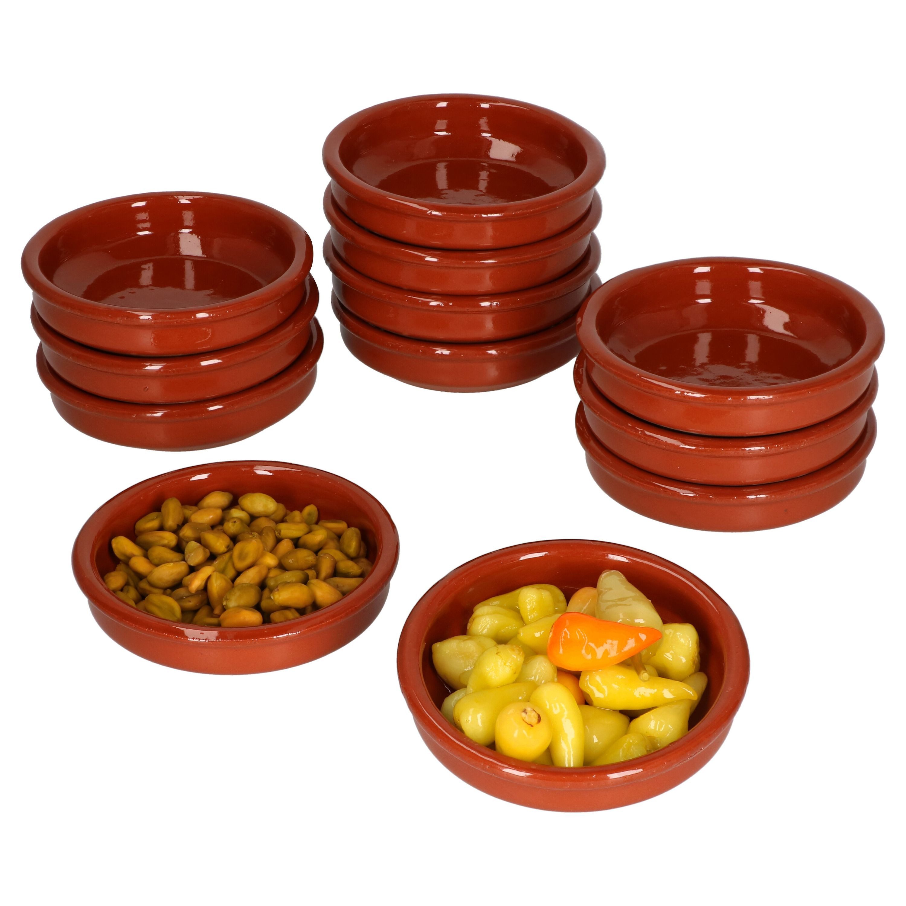 MamboCat Tapas-Schale 12er Set Cazuela Ton-Schale Bruno Ø10,2cm Größe XS, Ton
