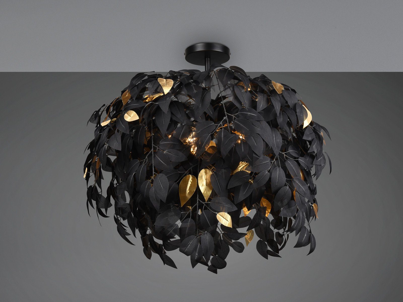 Reality Leuchten LED Deckenleuchte, Dimmfunktion, LED wechselbar, Warmweiß, groß-e ausgefallene Designer-lampe für Esstisch & Treppenhaus, Ø 70cm