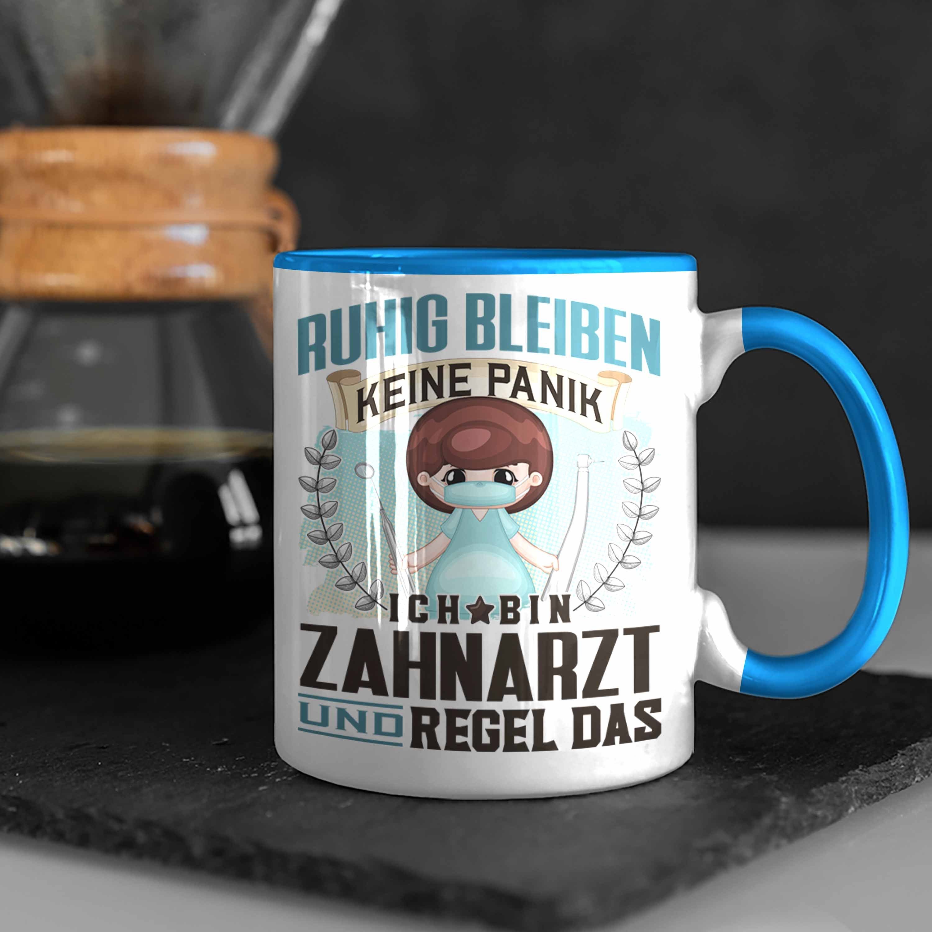 Trendation Spruch Trendation Zahnarzt Tasse Lustiger - Blau Tasse Geschenk Blei Männer Ruhig