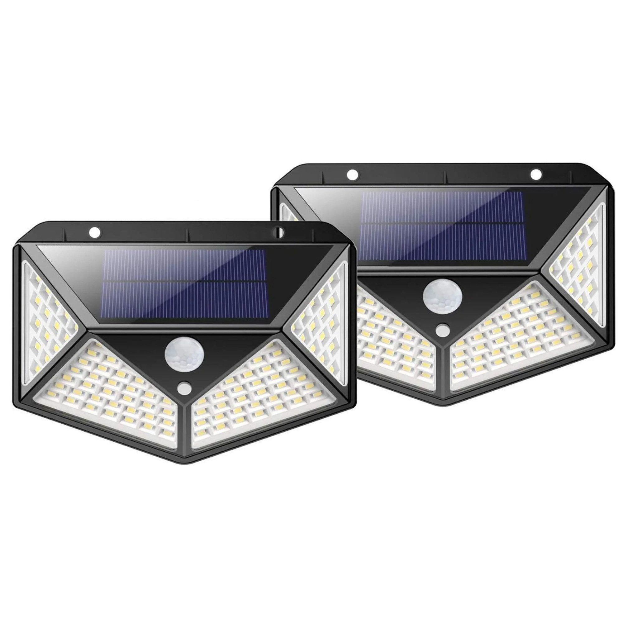 Athlix LED Solarleuchte Solarlampe Solarleuchten 100 LEDs Außen mit Bewegungsmelder Superhell, LED fest integriert, Tageslichtweiß, IP65 wasserdicht & wetterfest, 270° Weitwinkelbeleuchtung