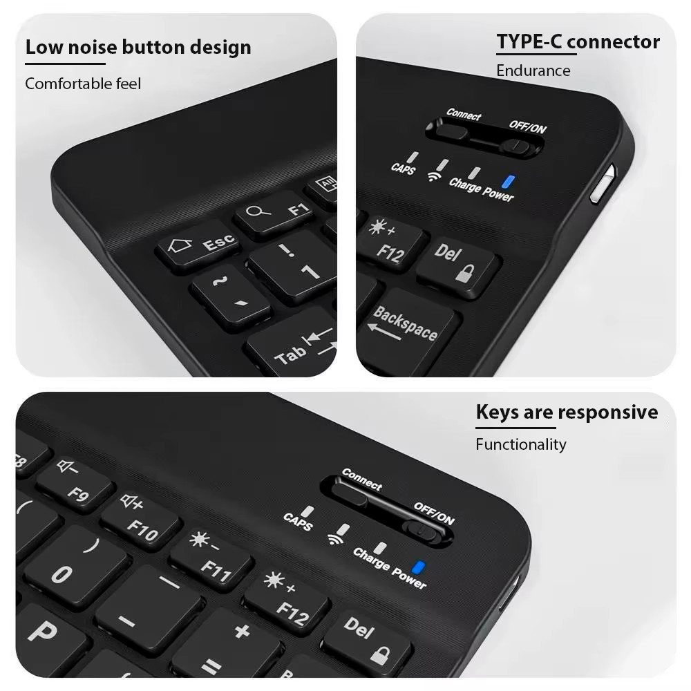 Athlix Universal Bluetooth Drahtlose Tablet Tastatur mit Maus Tastatur- und Maus-Set, Große Farbauswahl, Zuverlässige Bluetooth-Technologie