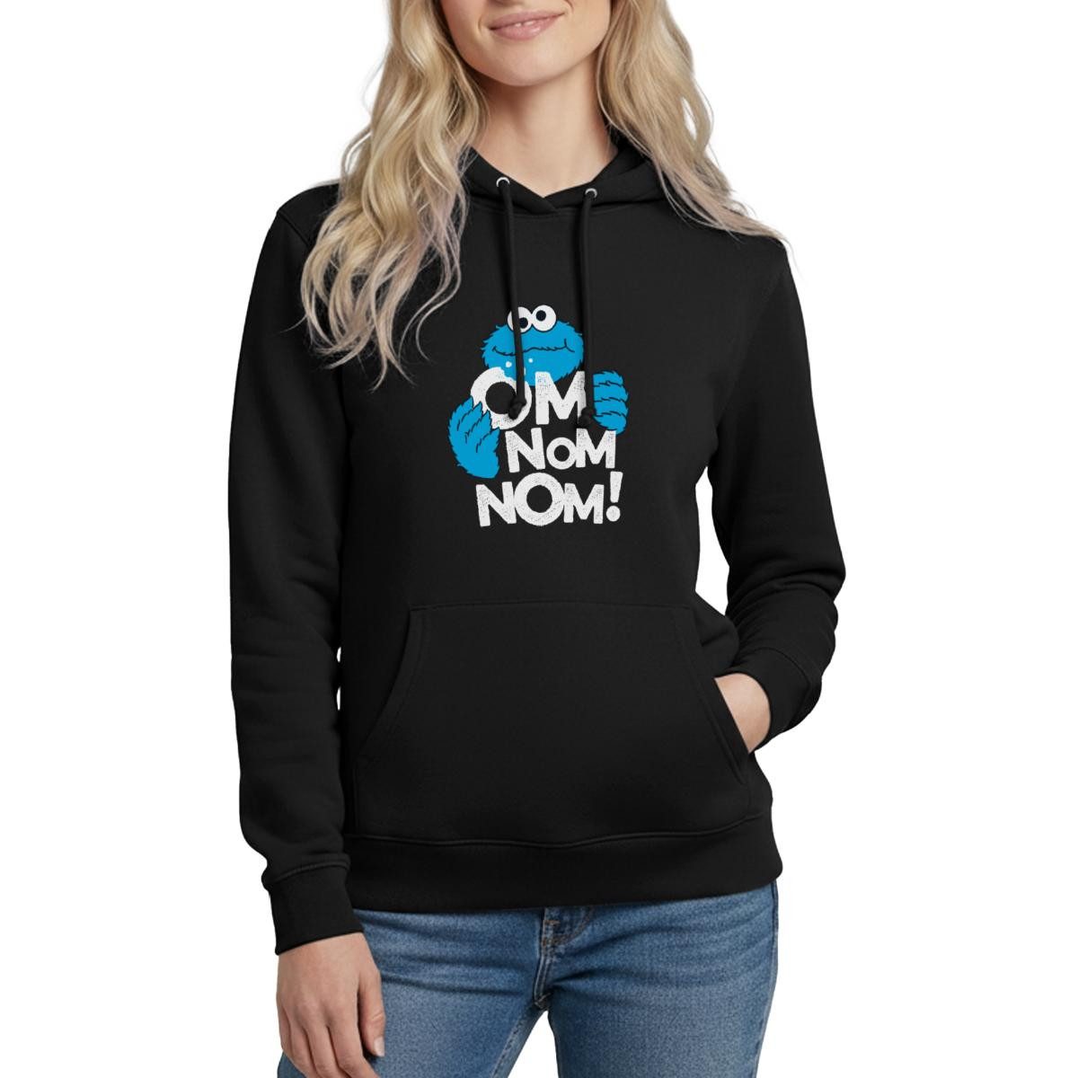 Hoodie Sesamstraße Krümelmonster Om Nom Nom Damen Hoodie