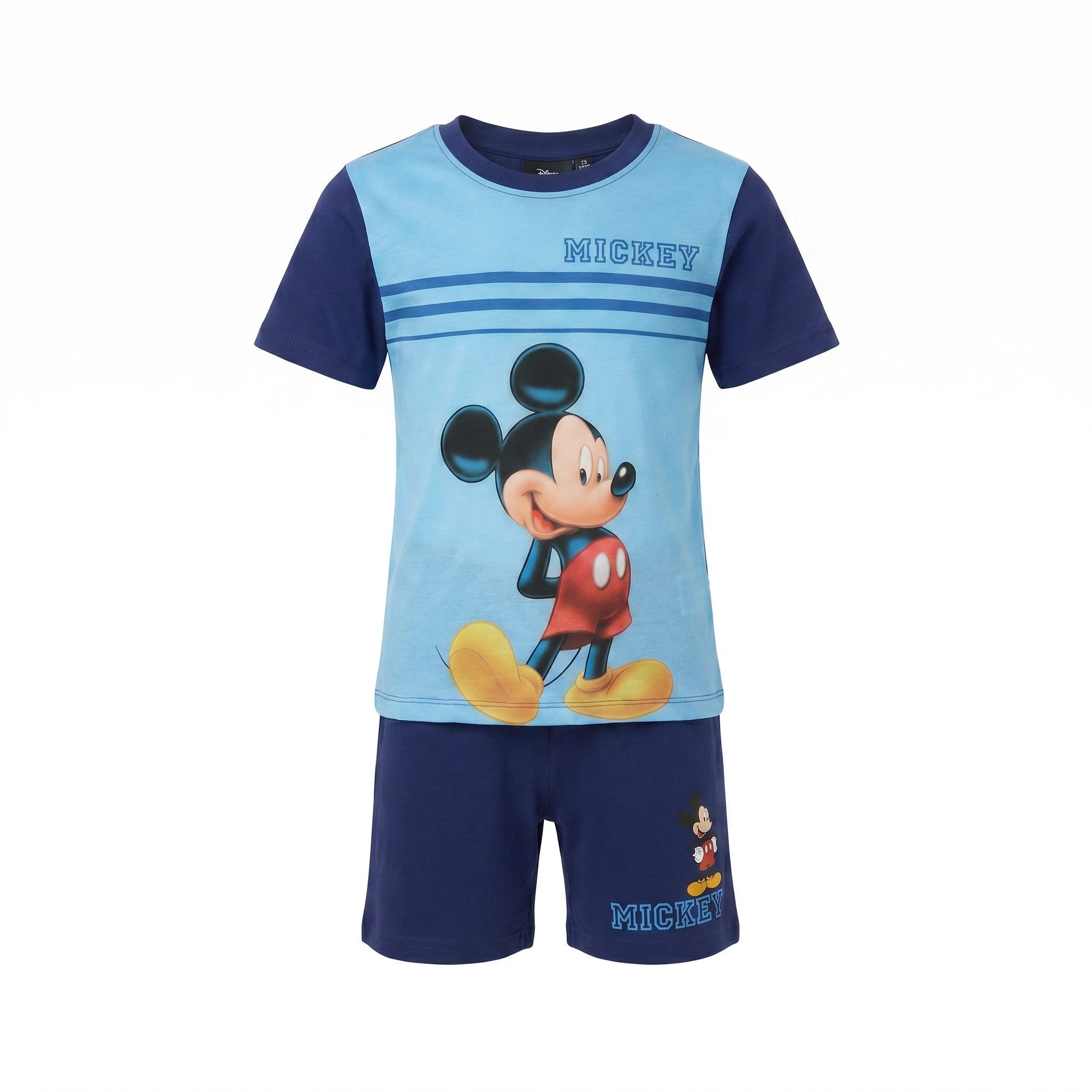 Disney Schlafanzug Disney Mickey Maus Jungen Schlafanzug Pyjama Shirt Shorts (1 tlg) Gr. 98 bis 128 - 100% Baumwolle