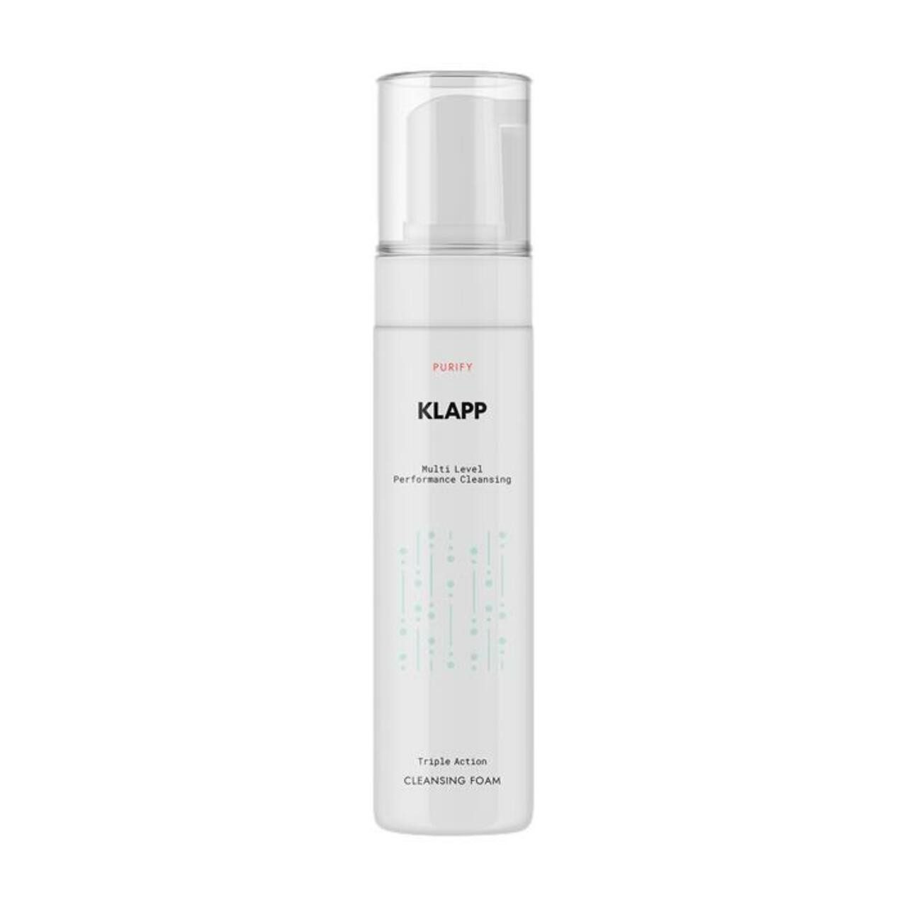 Klapp Cosmetics Gesichtsreinigungsgel Multi Level Performance Cleansing Triple Action Cleansing Foam, Sanfte Reinigung: Entfernt Talg und Make-up-Reste