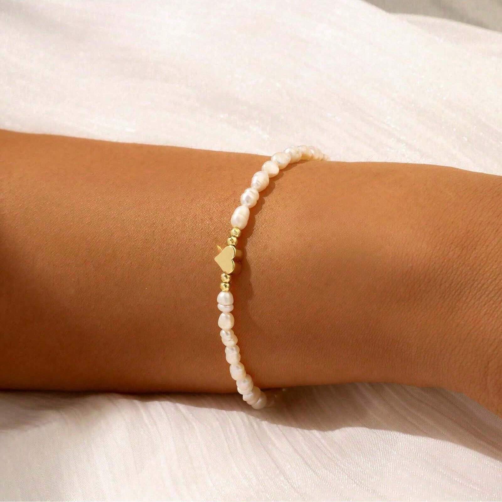 The Beauty House Armband Romantisches Herz-Armband mit Perle, – zarter Dame günstig online kaufen