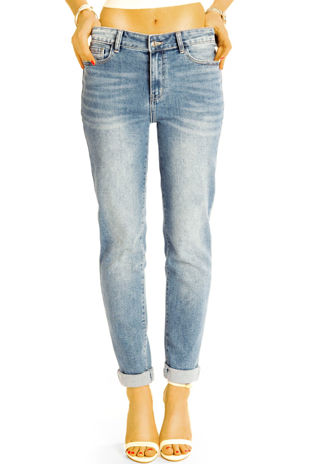 be styled Mom-Jeans Medium waist Mom Jeans - lässige Boyfriend Stretchjeans - Damen - j45k mit Stretch-Anteil