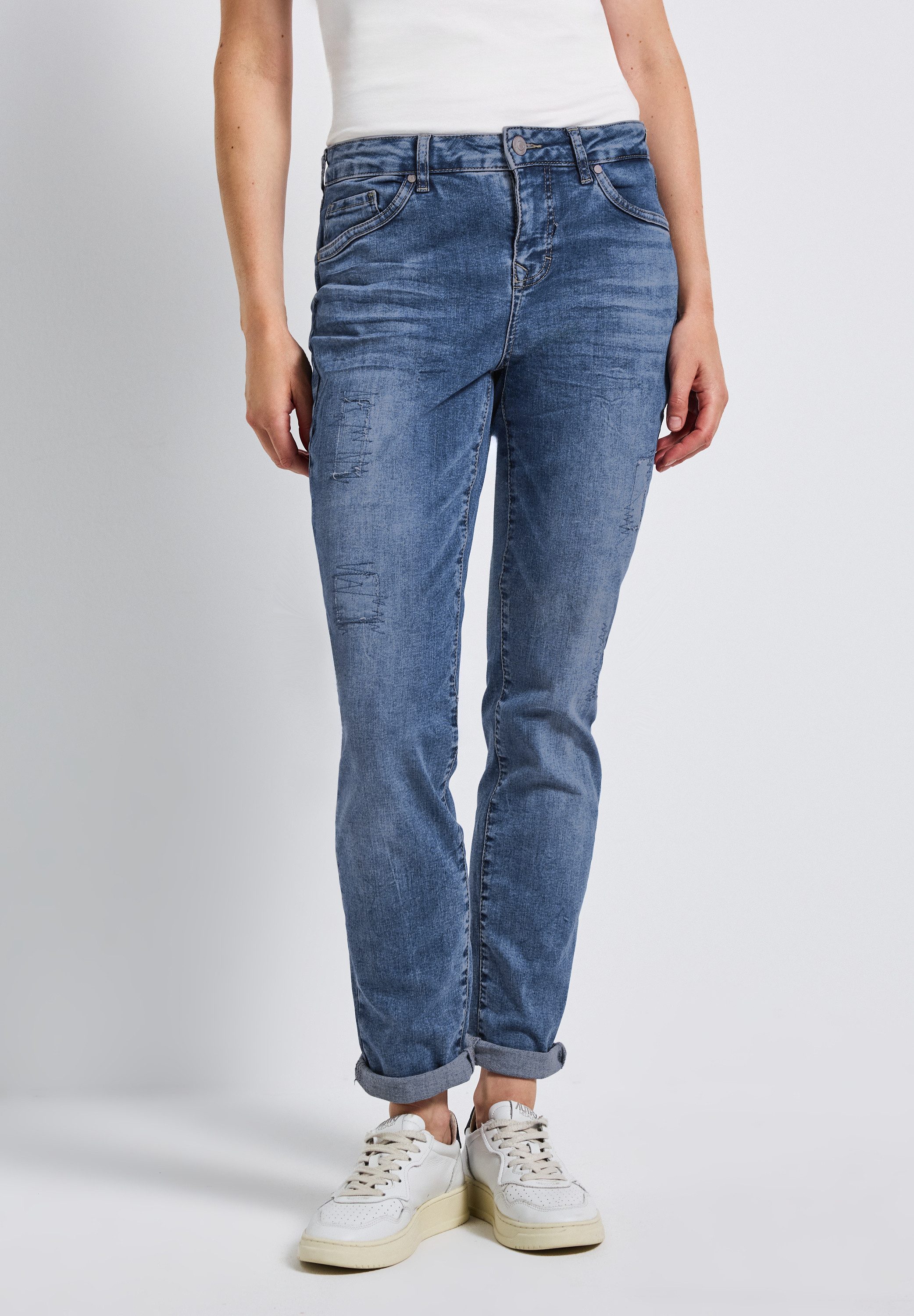 STREET ONE Loose-fit-Jeans Middle Waist