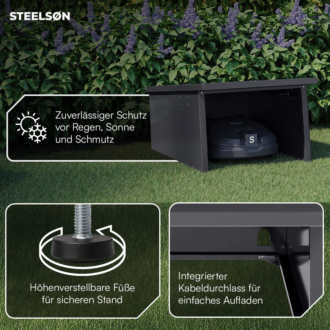 STEELSØN Mähroboter-Garage Drakon, 90 ...