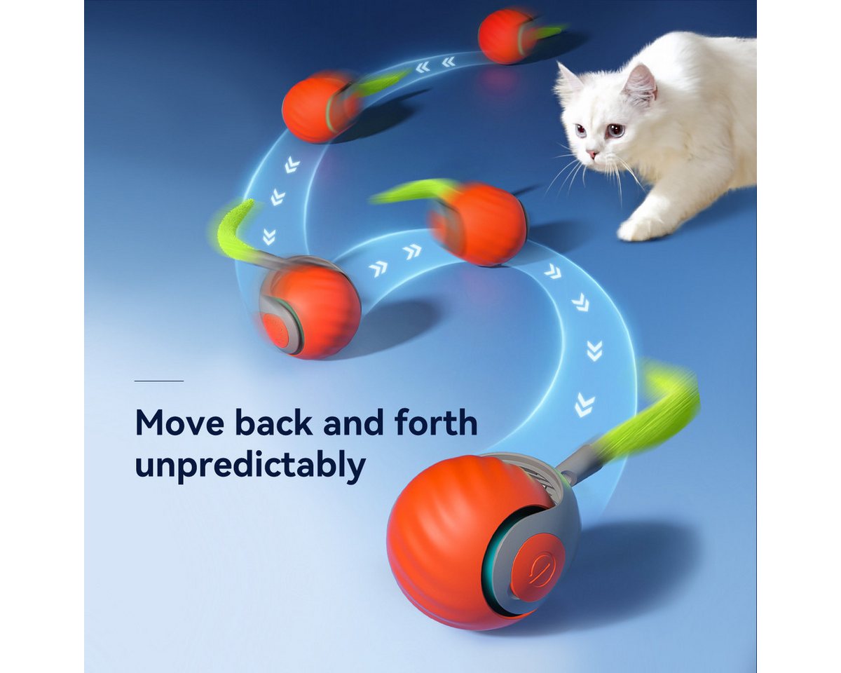Thumbnail - Fine Life Pro Tier-Intelligenzspielzeug Interactive Pet Toy Ball - Unpredictable Movement, Dual Modes, Rechargeable