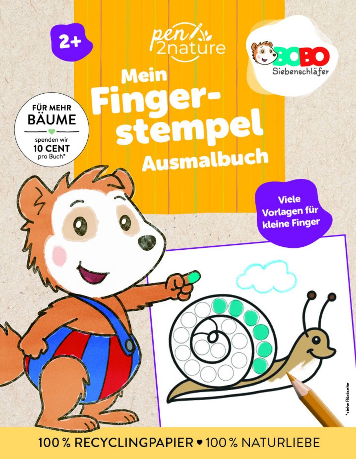 Bobo Siebenschläfer Mein Fingerstempel-Ausmalbuch / Pen2nature