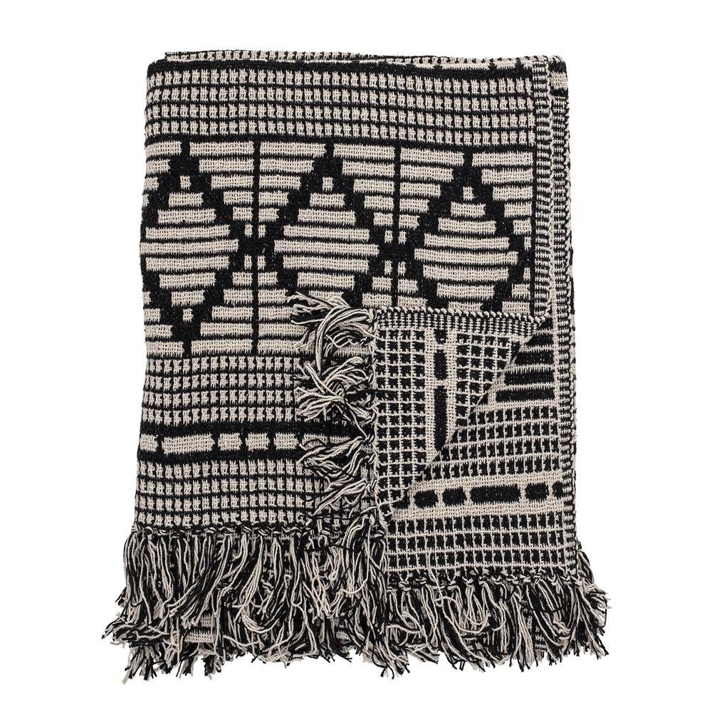 Wohndecke Decke Schwarz 160x130cm, Bloomingville, Decke günstig online kaufen
