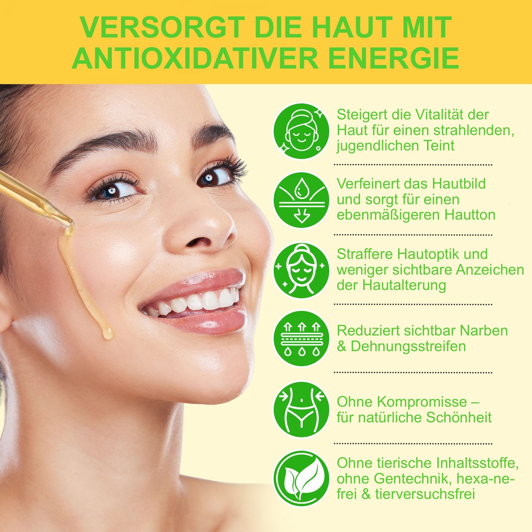 ALIVER Körperöl Gesichtsöl Hautöl Vitamin E Öl Hautstraffung Narbenreduzierung, 1-tlg., Anti-Falten, Anti Aging, Feuchtigkeit, Hautpflege