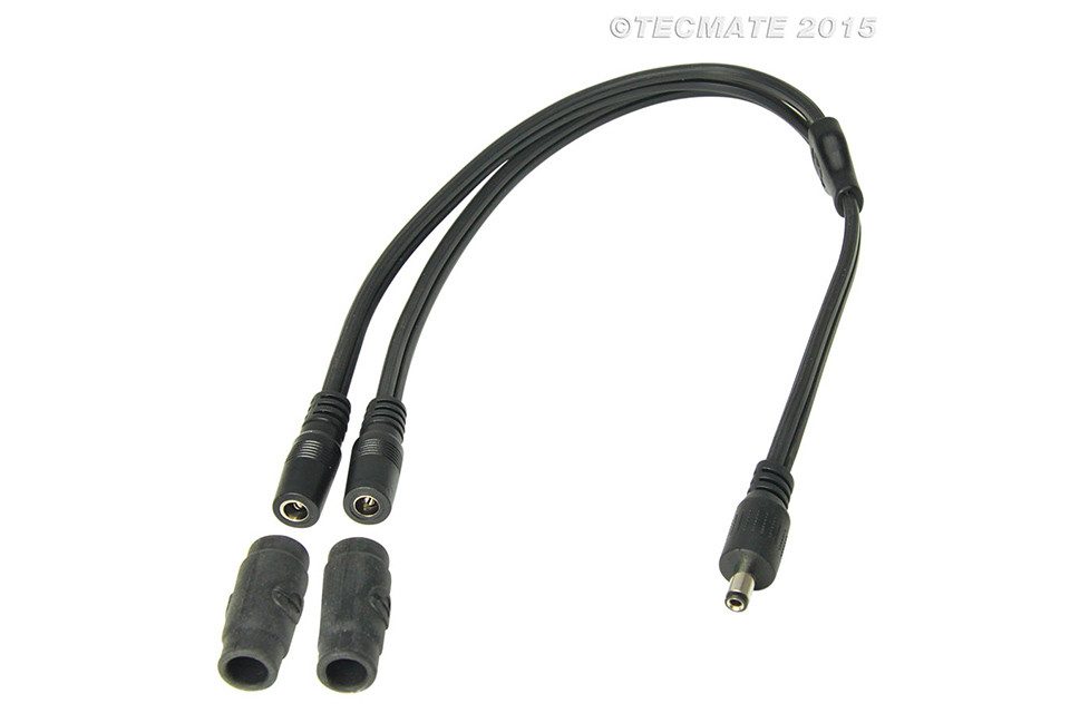 OPTIMATE CEE-Stecker Adapter Hohlstecker auf 2x Hohlstecker-Kupplung (No.45)