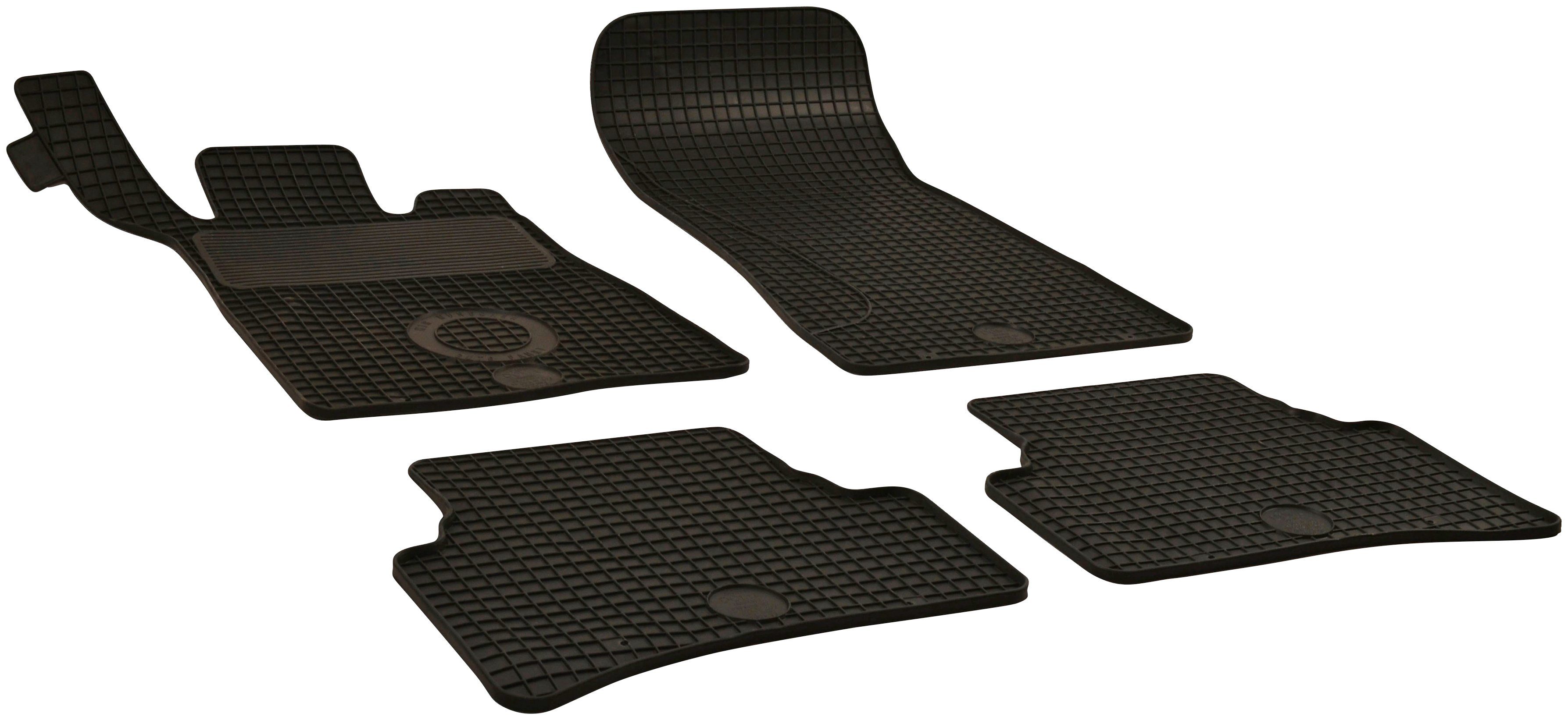 WALSER Passform-Fußmatten (4 St), für Mercedes C-Klasse Stufenheck, für Mercedes-Benz C-Klasse (W203) 05/2000-12/2007