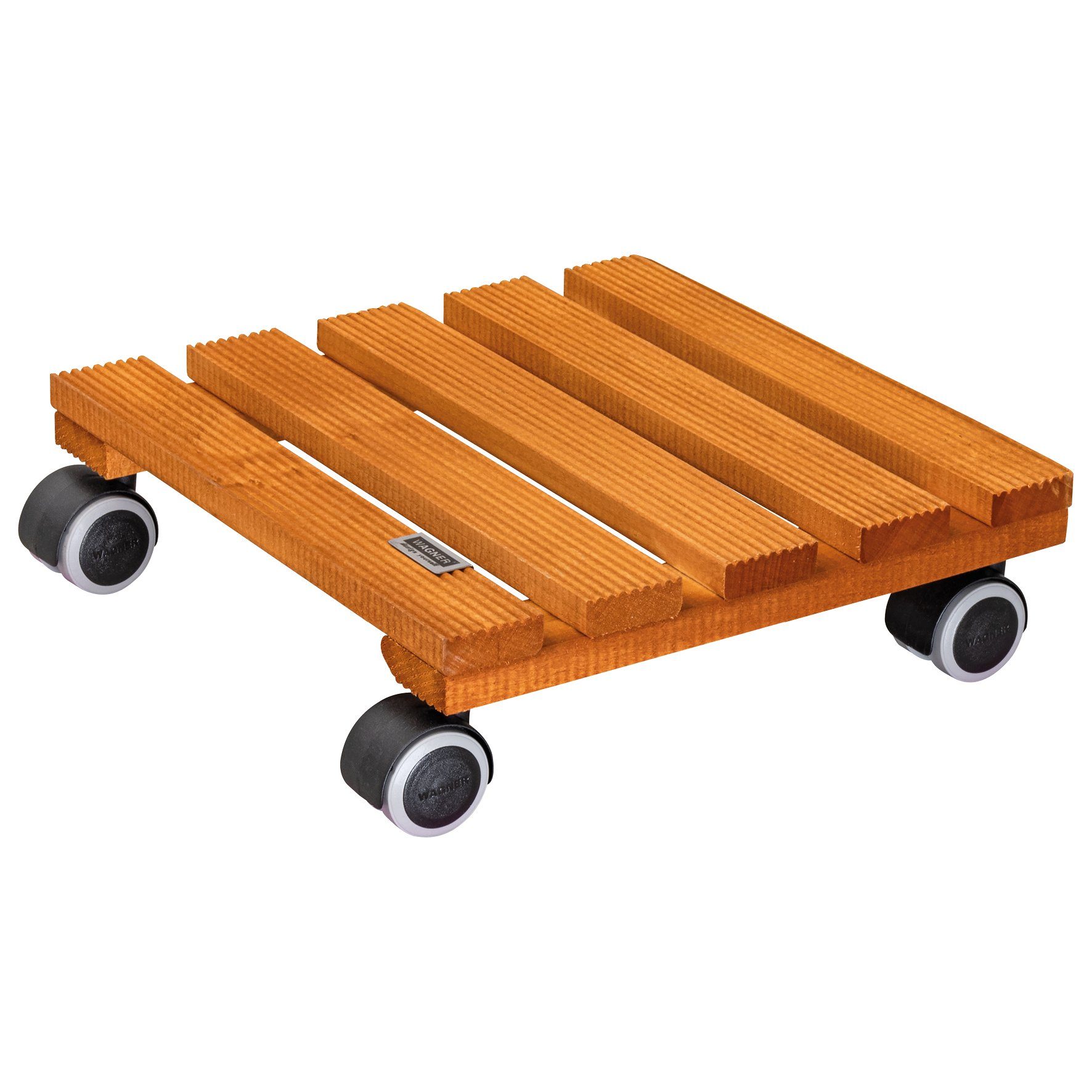 WAGNER design yourself Pflanzenroller COUNTRY in diversen Größen I für Innenbereich I rund und eckig I aus FSC® Massivholz, geriffelt, diverse Farben I Tragkraft 100 kg - Made in EU