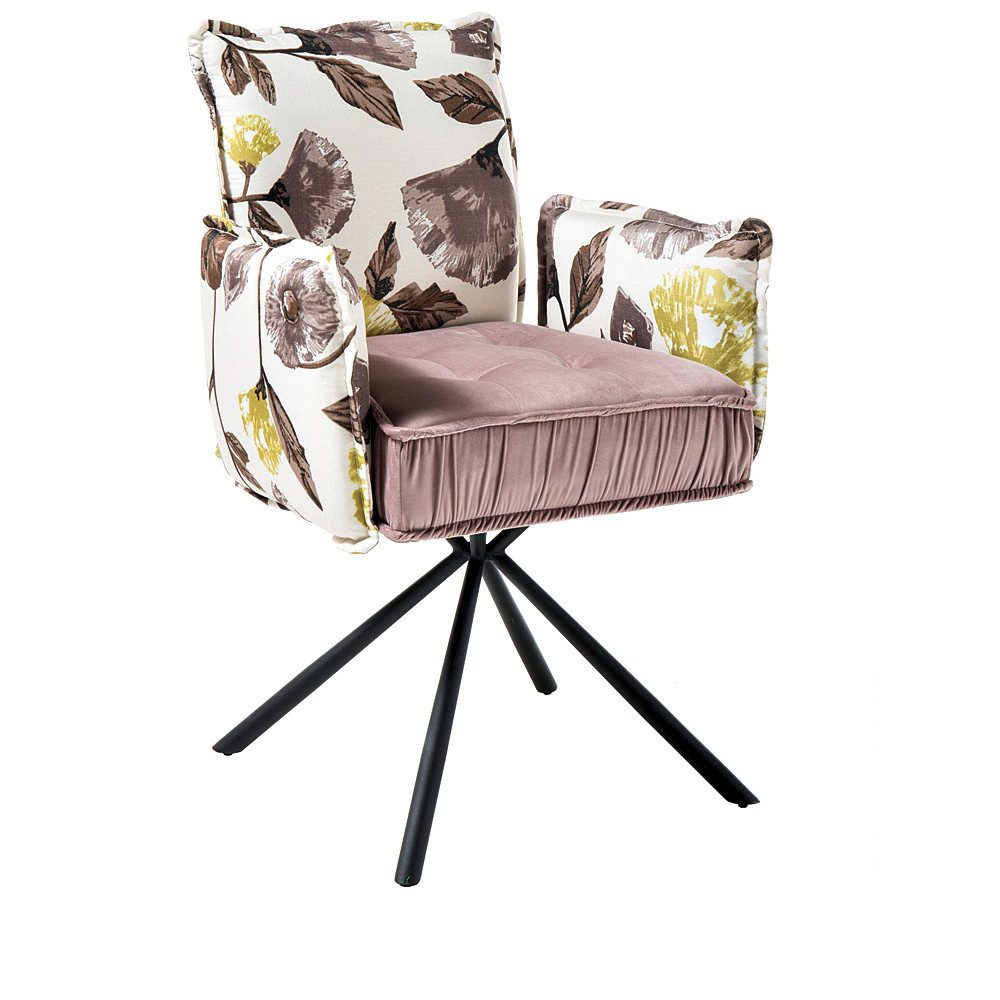 Lomadox Stuhl AMSTERDAM-119, rosa 60x90x46 cm
