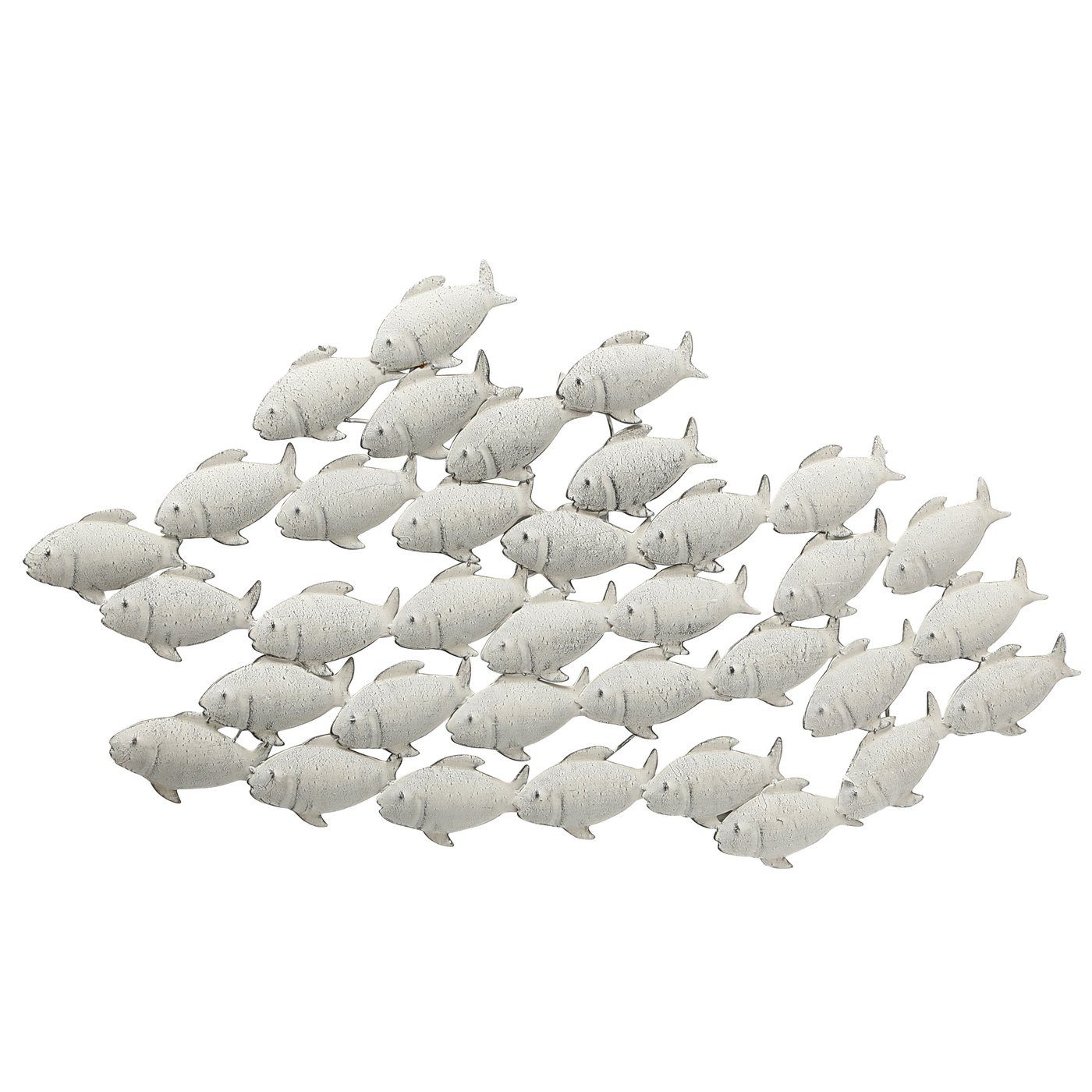 mucHome Wanddekoobjekt Fischschwarm aus Metall, Wandbild Wanddeko Fische günstig online kaufen