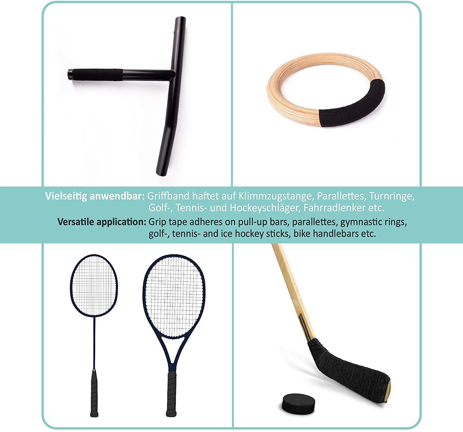 12er-Pack Tennisschläger-Griffbänder – Selbstklebend, Schweißabsorbierend, Rutschfest – PU-Material, 110 × 2,5 Cm – Für Tennis, Badminton, Squash, Fahrrad & Mehr 12er-Pack Tennisschläger-Griffbänder – Selbstklebend, Schweißabsorbierend, Rutschfest – PU-Material, 110 × 2,5 Cm – Für Tennis, Badminton, Squash, Fahrrad & Mehr