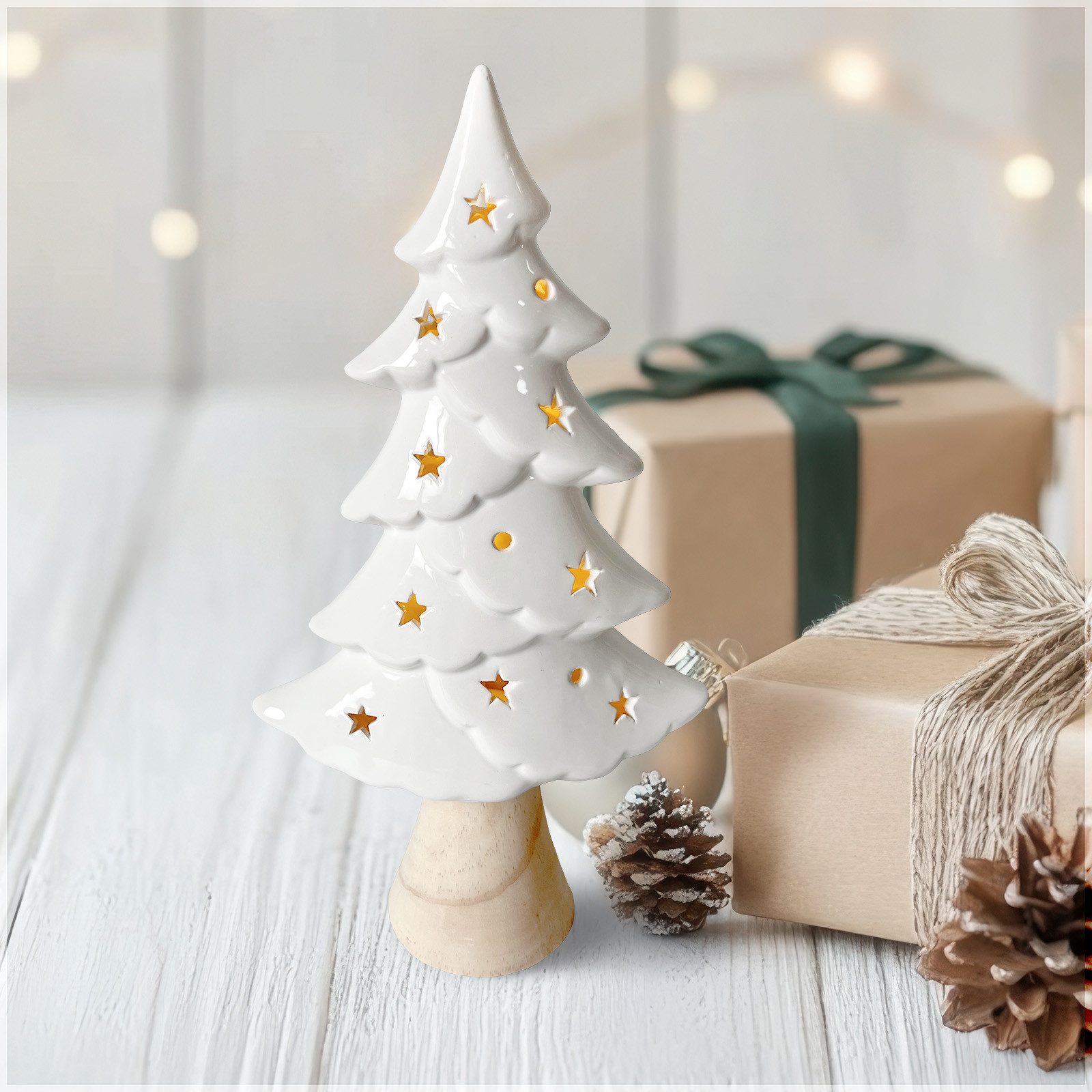 HTI-Living Weihnachtsfigur LED Winterbaum mit Leuchtsternen (Stück, 1 St., günstig online kaufen