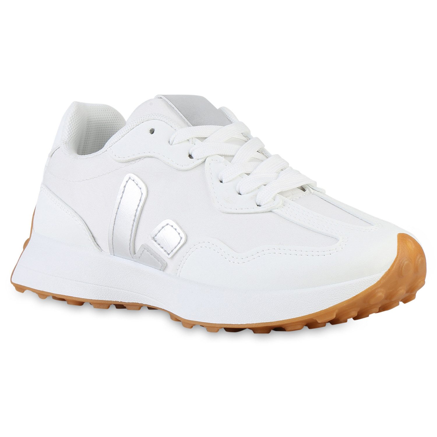 VAN HILL 841561 Plateausneaker Damen Plateau Sneaker Schnürer Profil-Sohle günstig online kaufen