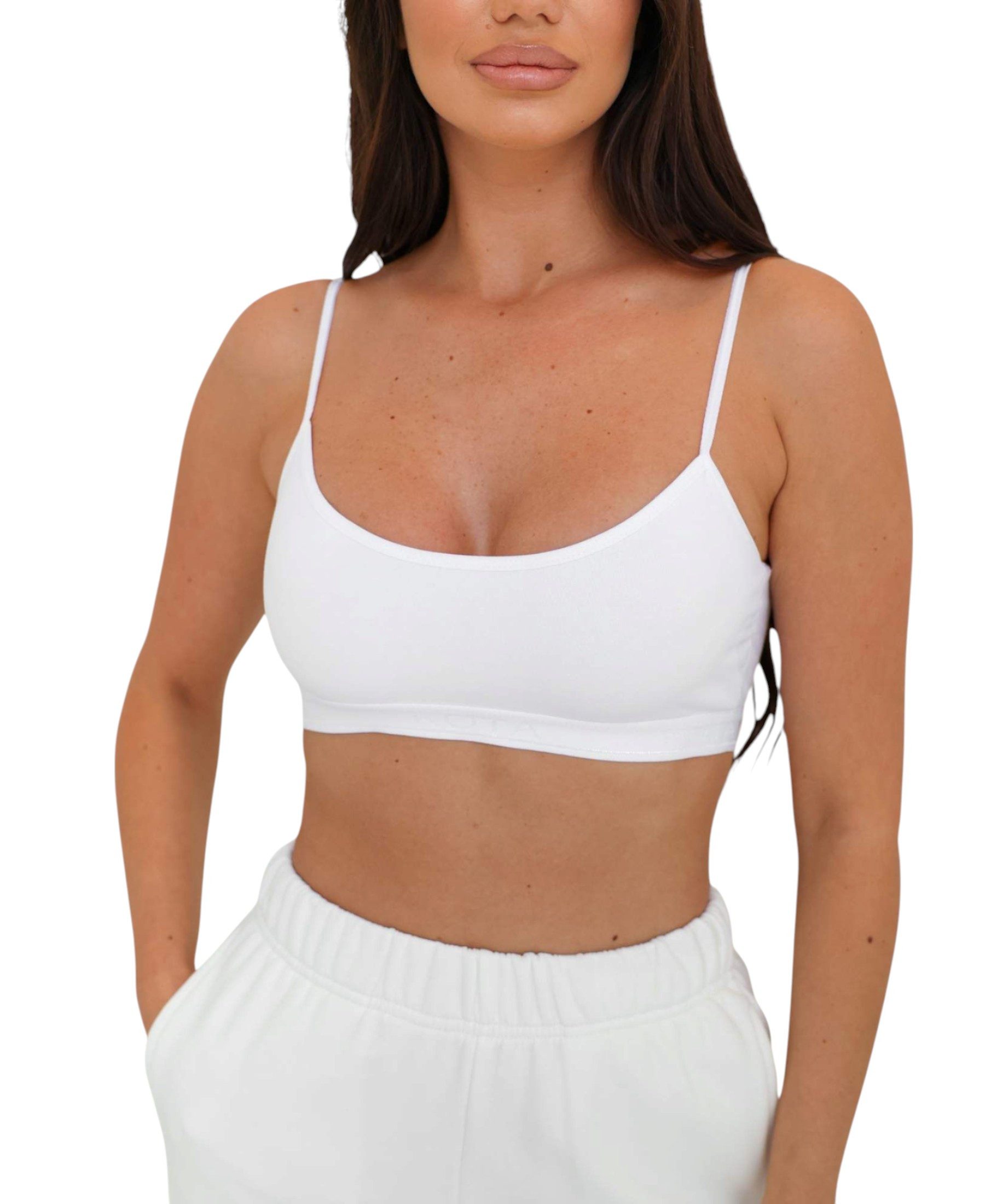 Kota Bustier Damen Sport-BH im 2er Pack abnehmbare Softpads – ohne Bügel (2 günstig online kaufen