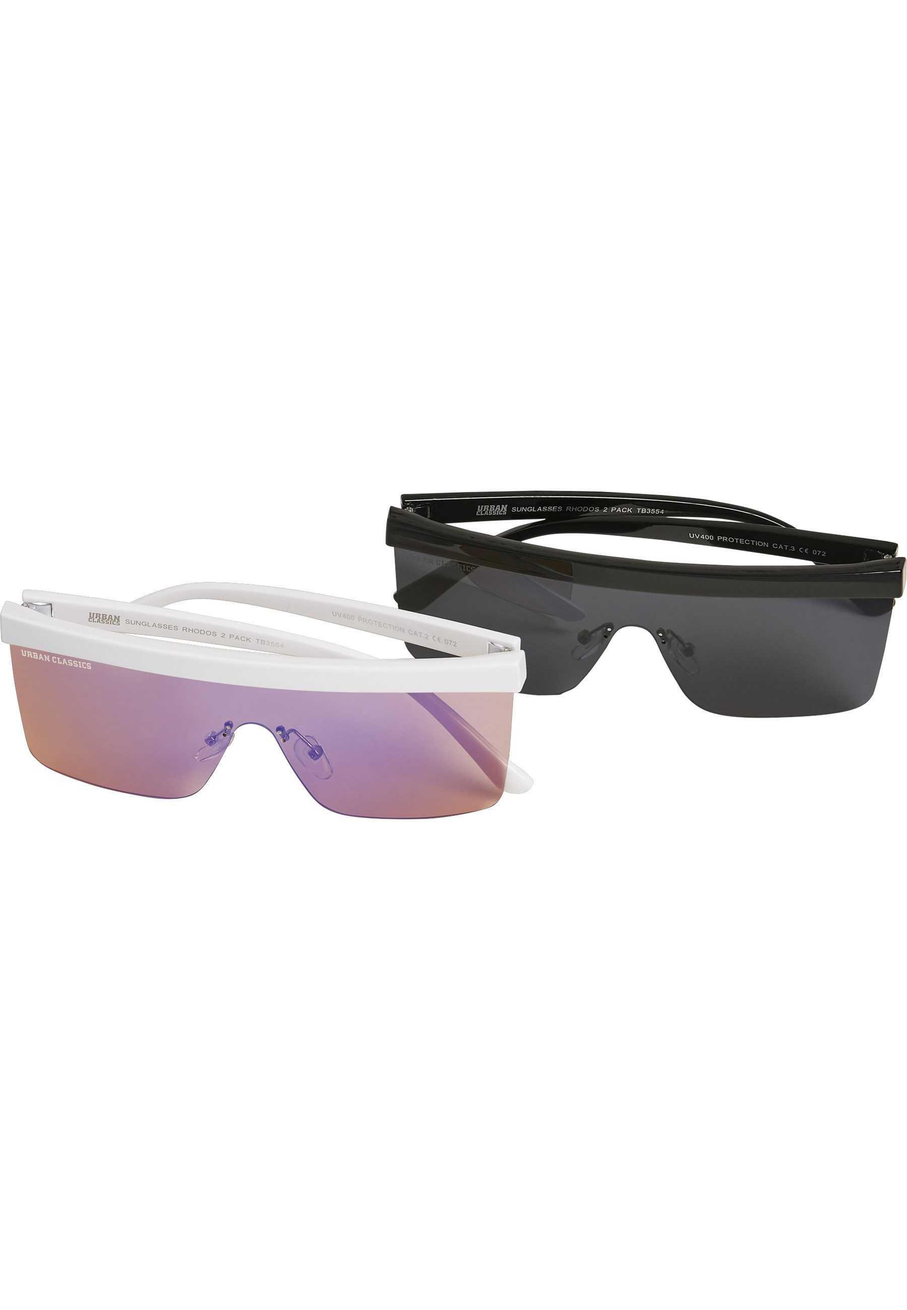 URBAN CLASSICS Sonnenbrille Urban Classics Unisex Sunglasses Rhodos 2-Pack