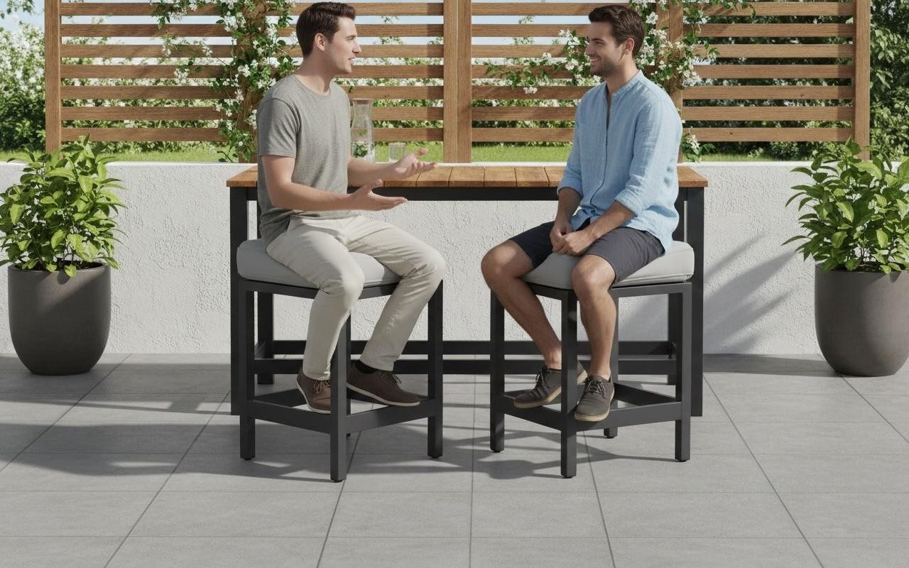 Xlmoebel Hocker Set aus 2 stabilen Hockern für Küche, Esszimmer oder Lounge (2-teilig, 2 St., 2x Hocker), Made in Europa