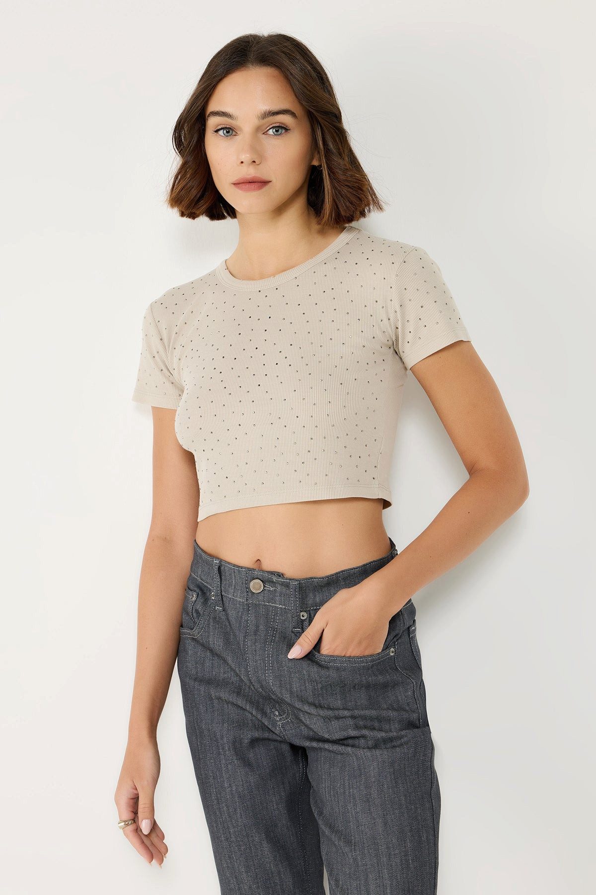 No Matter What Crop-Top TopStudded Crop günstig online kaufen