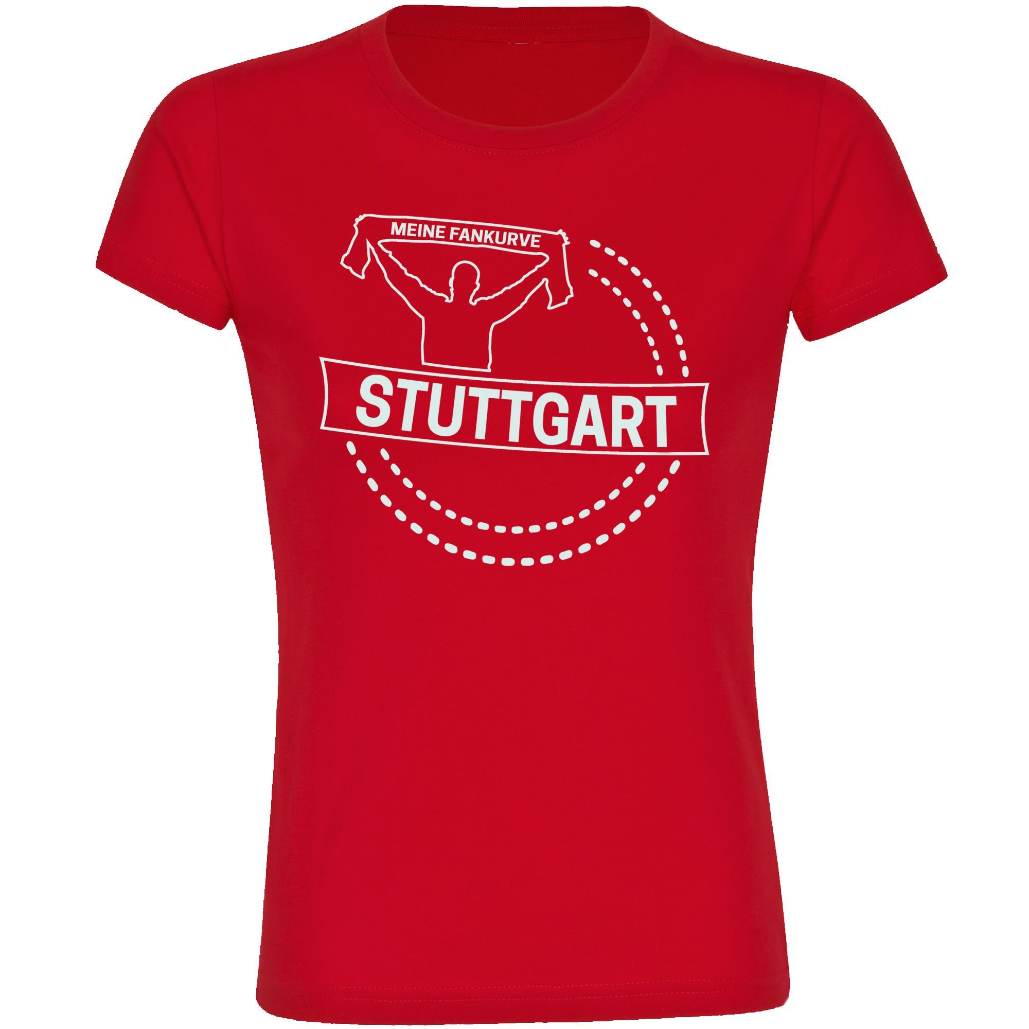 multifanshop T-Shirt Damen Stuttgart - Meine Fankurve - Frauen