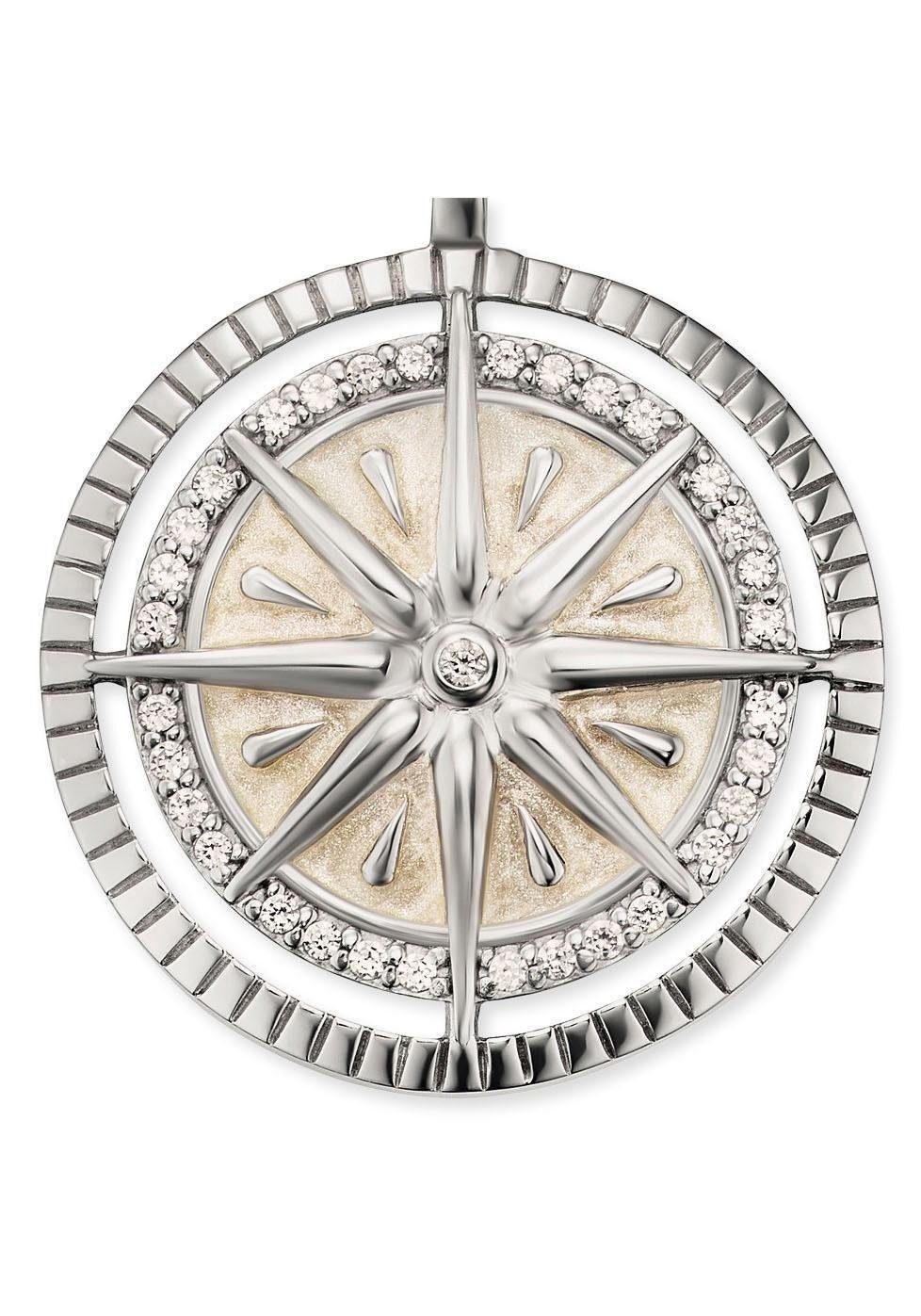 Engelsrufer Kette mit Anhänger Windrose, mit Emaille - mit Zirkonia (synth) günstig online kaufen