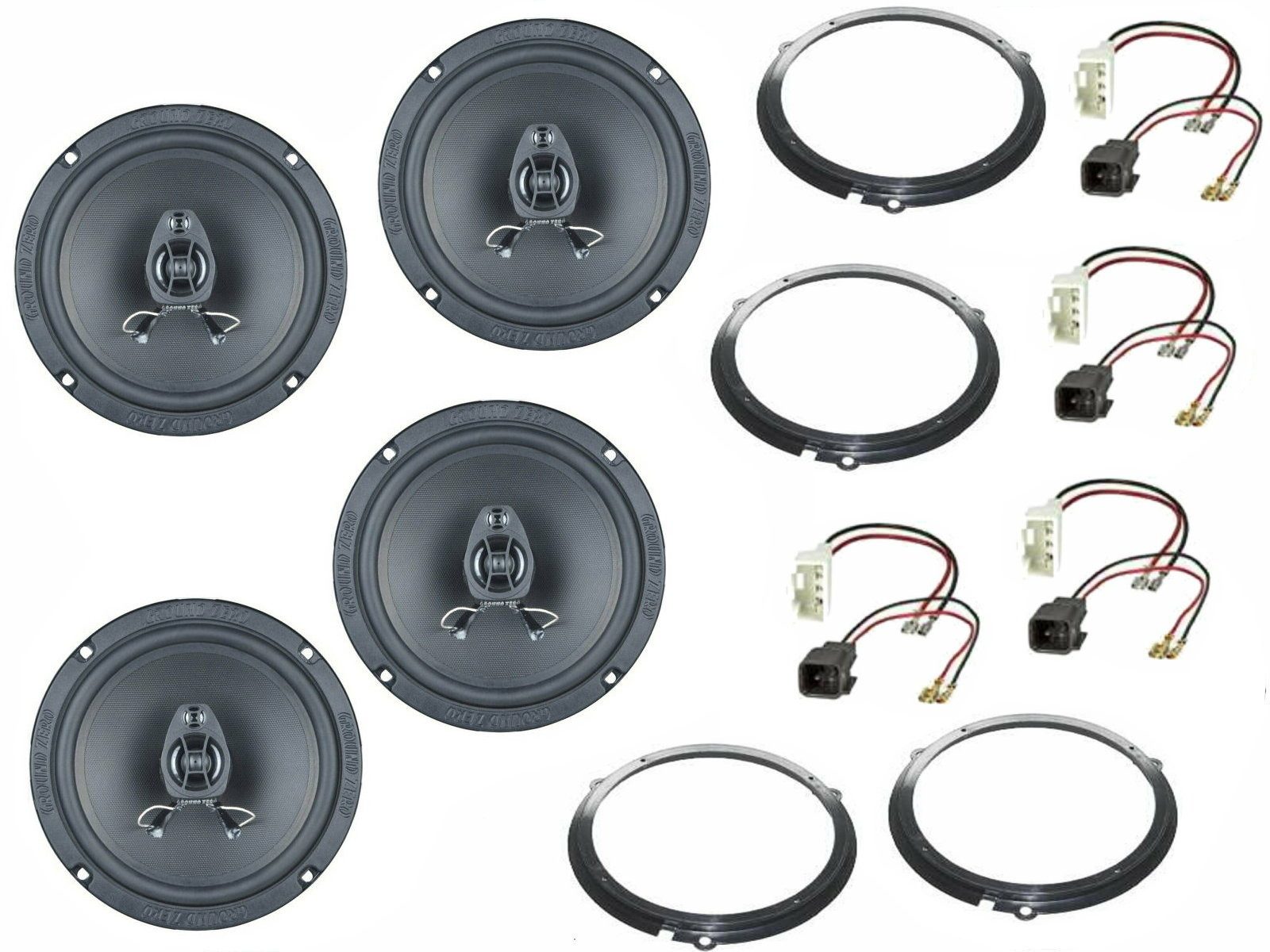 DSX Ground Zero Boxen Set für Ford C-Max Bj 10-19 Tür vorne hinten 240 Wa Auto-Lautsprecher (160 W)
