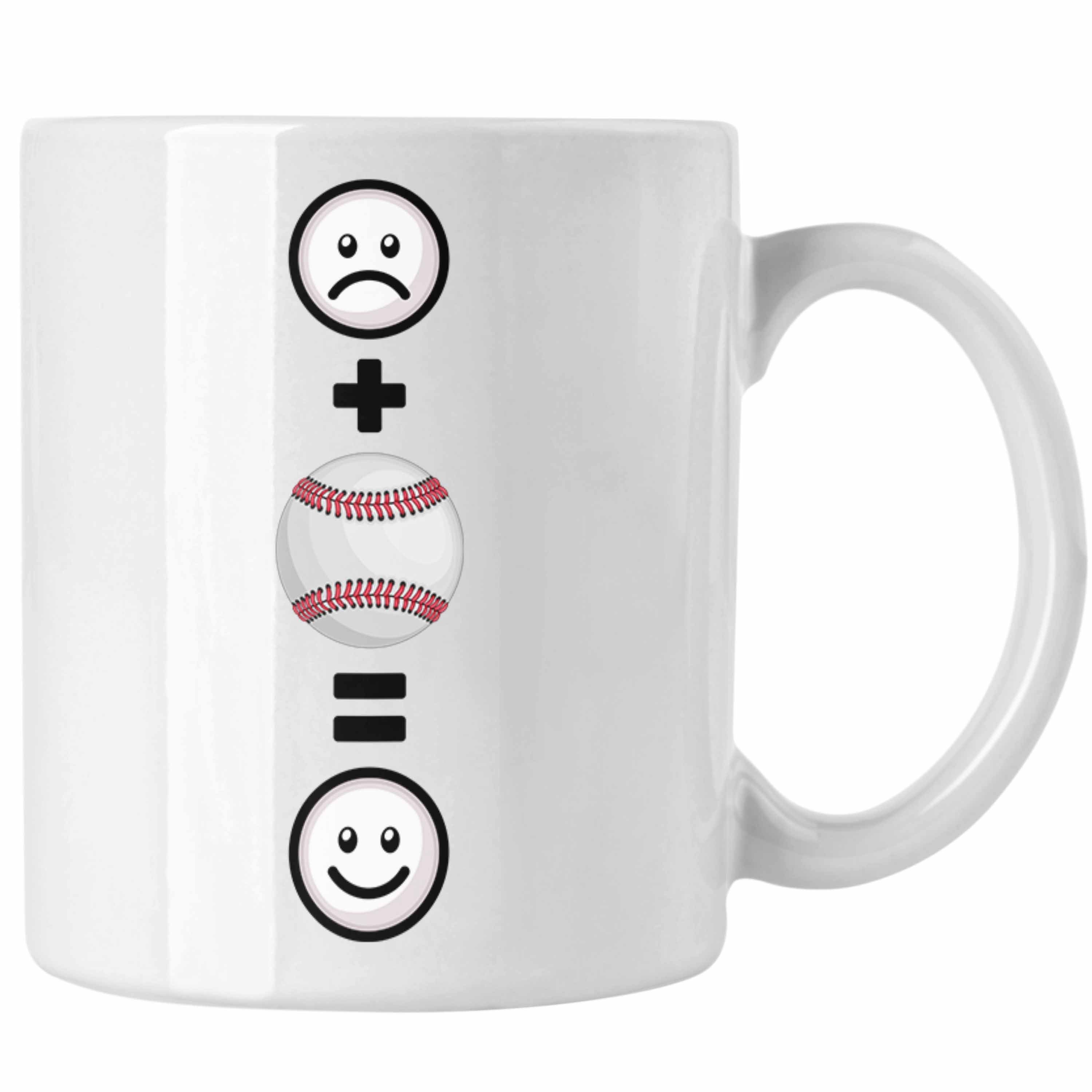 Trendation Tasse Baseball Tasse Geschenk für Baseball-Spieler Lustige Geschenkidee :( Weiss