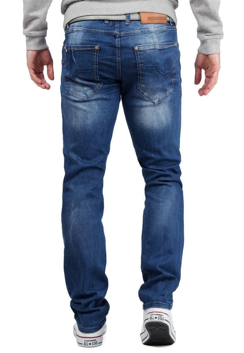 Cipo & Baxx Regular-fit-Jeans Herren Regular Fit Hose Stonewashed BA-CD319B (1-tlg) mit lässiger Waschung – Bild 2 von 5