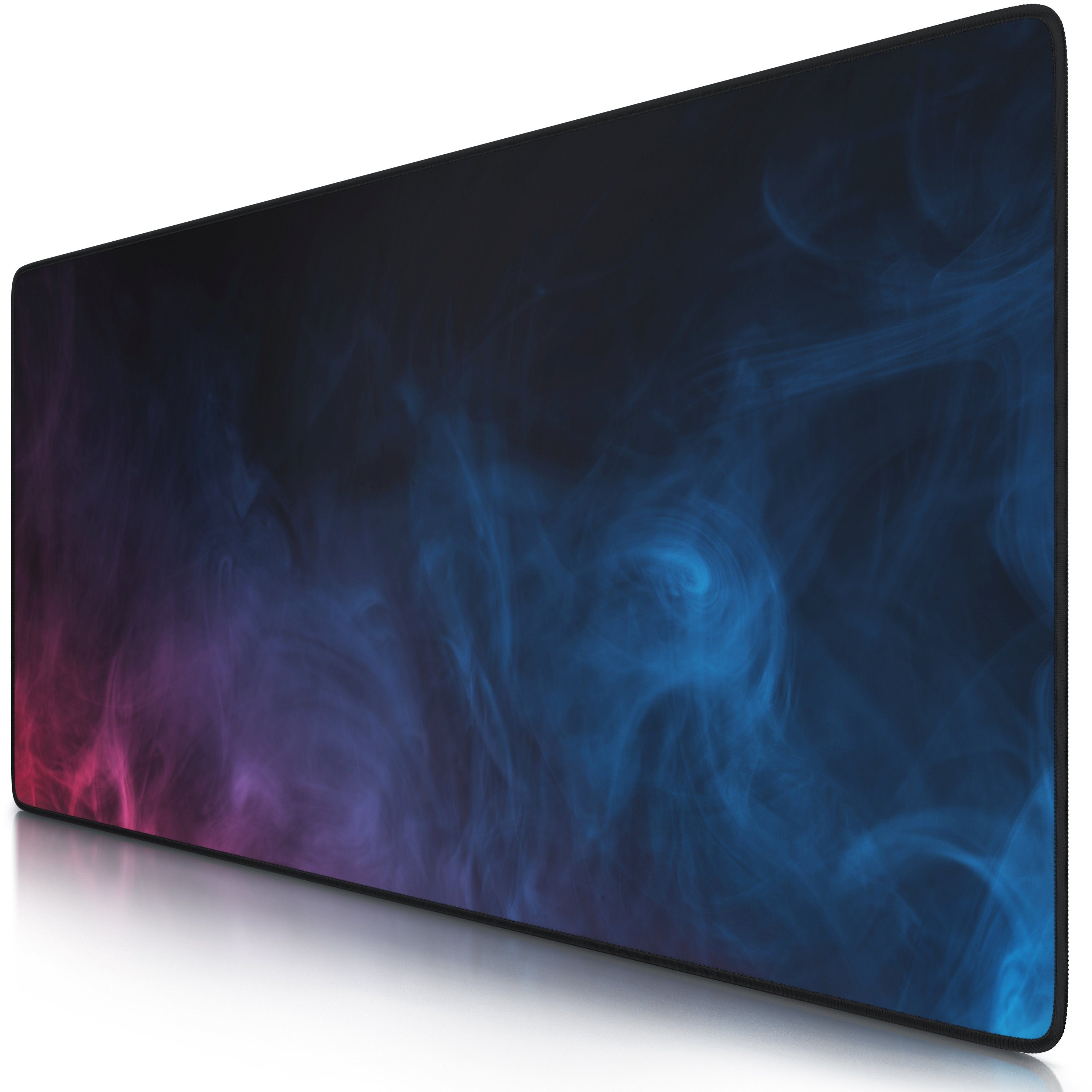 CSL Gaming Mauspad XXL Speed Mousepad 900 x 400 x 3 mm, große Tischunterlage (1-St), rutschfest, abwaschbar, Geschwindigkeit & Präzision, Farbiger Rauch