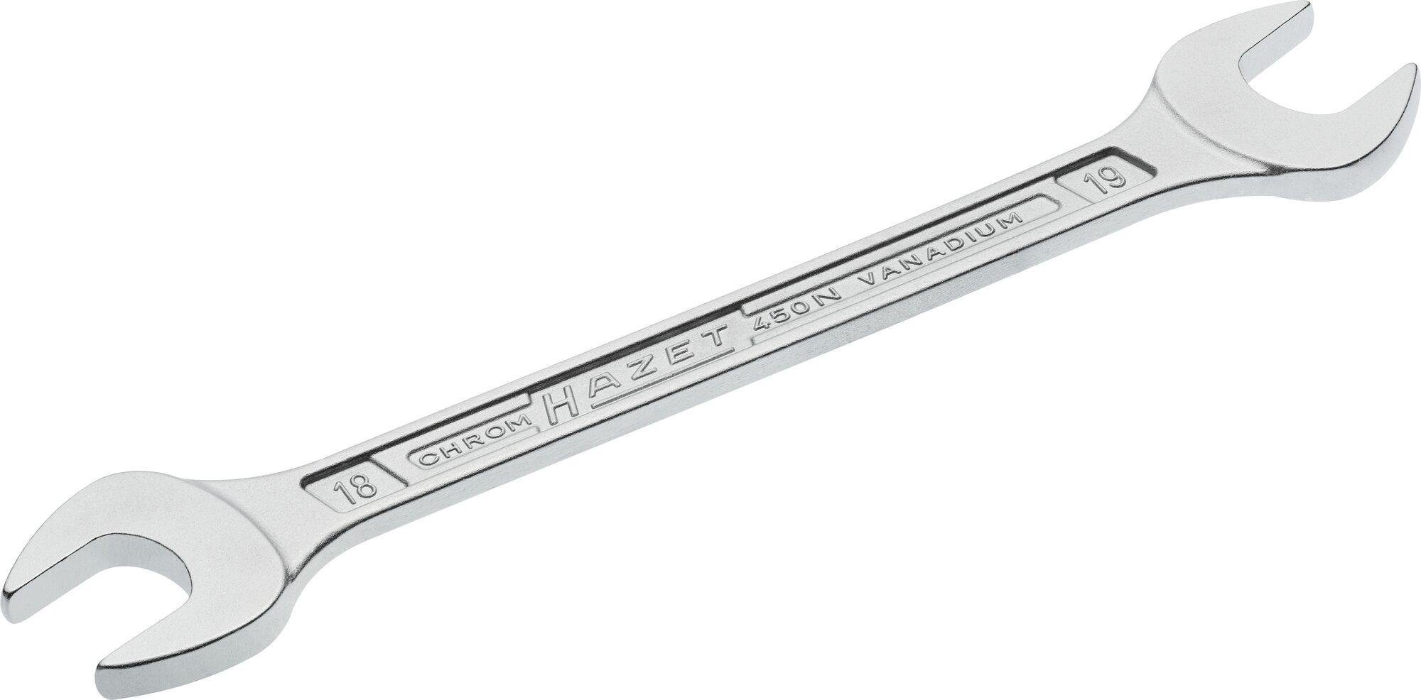 HAZET Maulschlüssel Doppel-Maulschlüssel 450N-18X19 ∙ Außen Sechskant Profil ∙ 18 x 19 mm