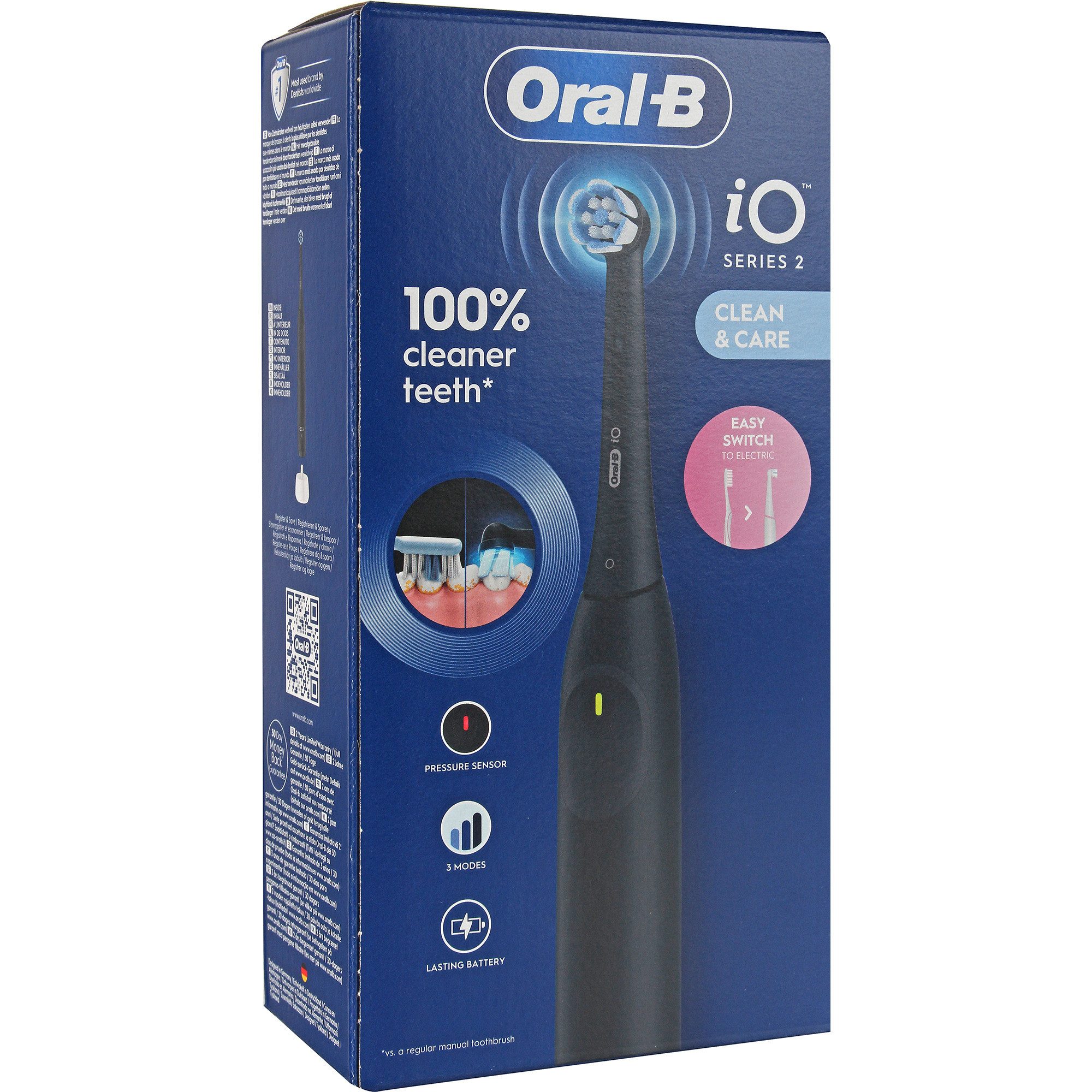 Oral-B Elektrische Zahnbürste Braun Oral-B iO2 Serie 2 Night Black, Elektrische