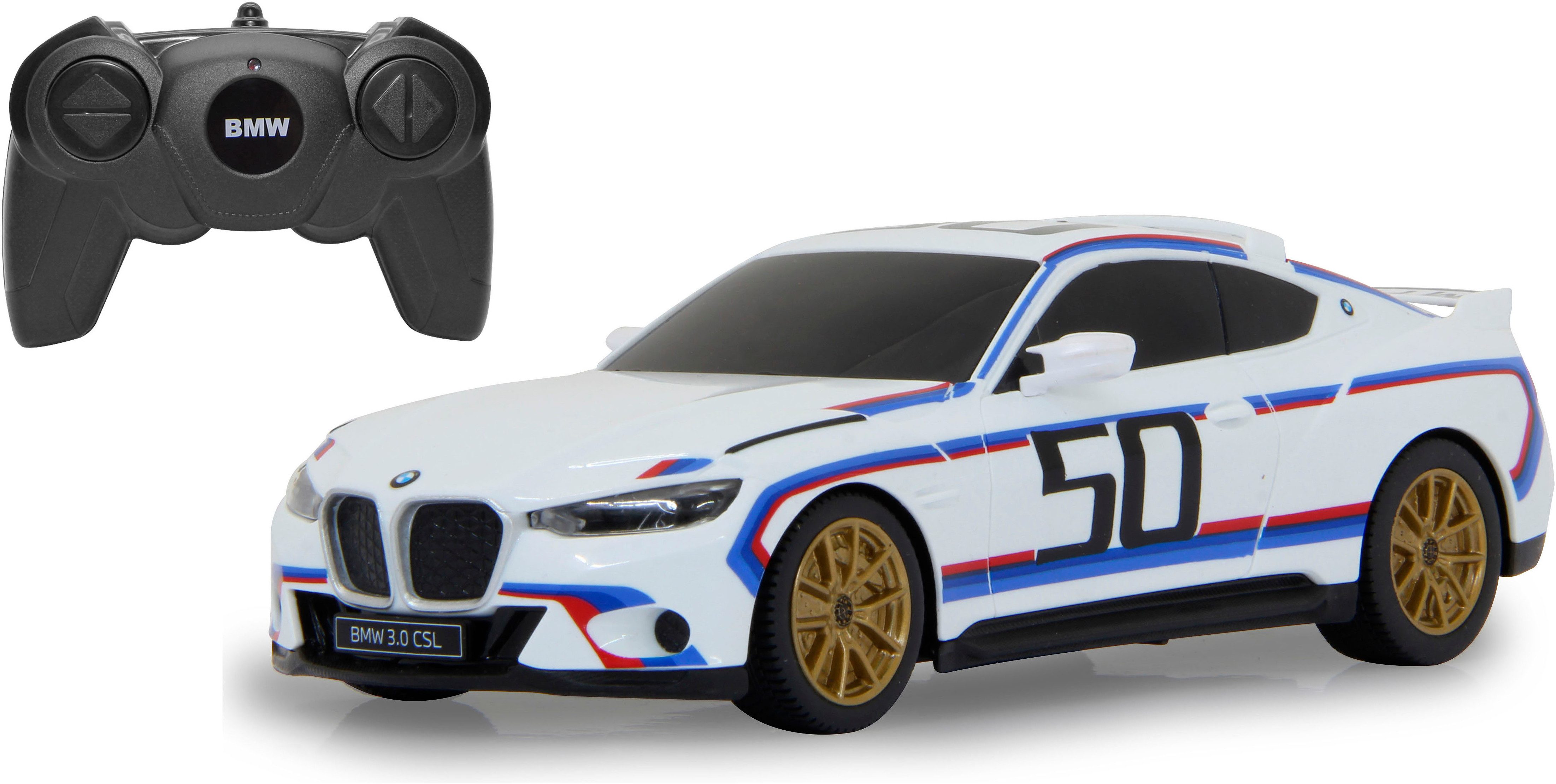 Jamara RC-Auto BMW 3.0 CSL 1:24 weiß 2,4GHz