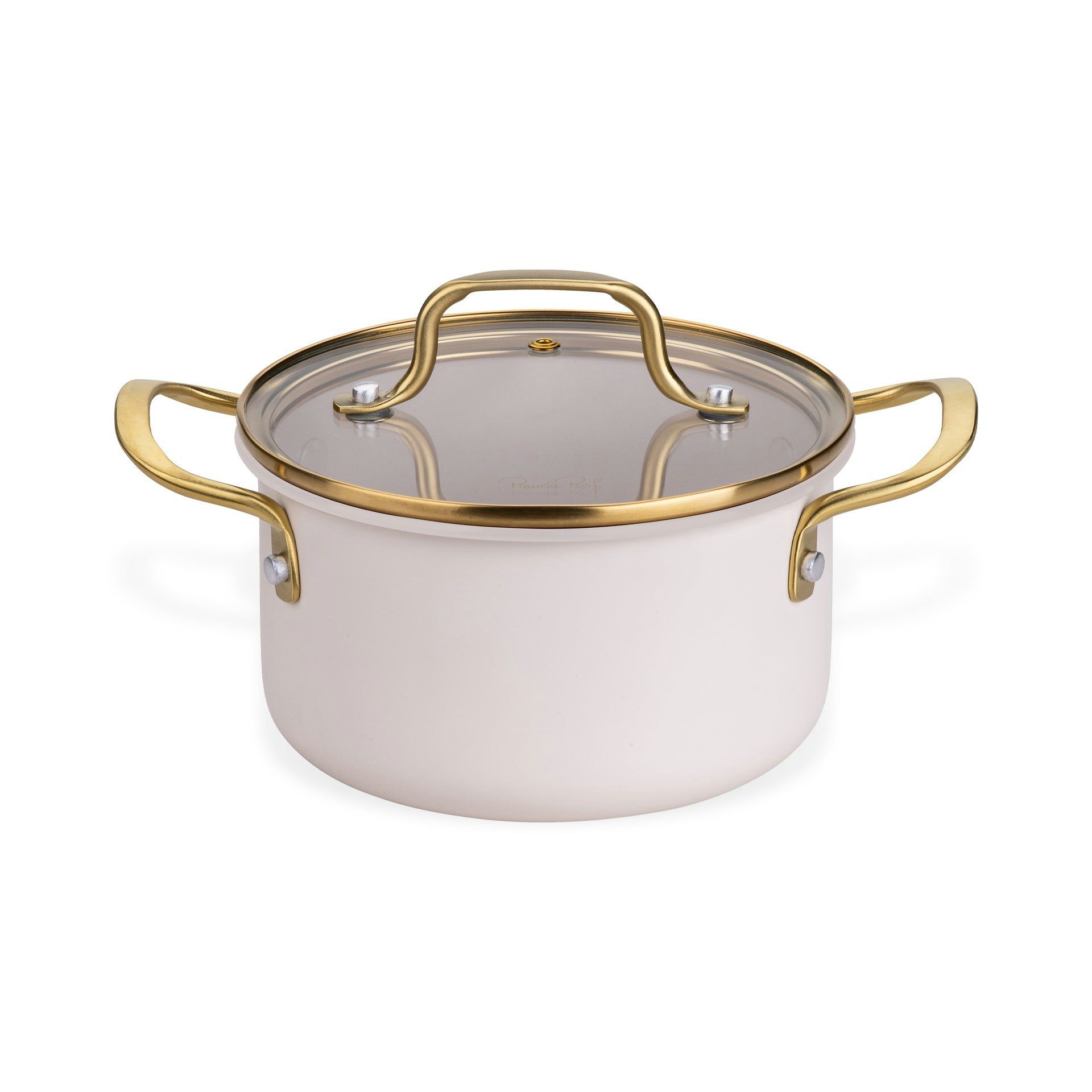 FACKELMANN Kochtopf mit Deckel, Kochgeschirr, Aluminiumtopf, Pastell-Beige
