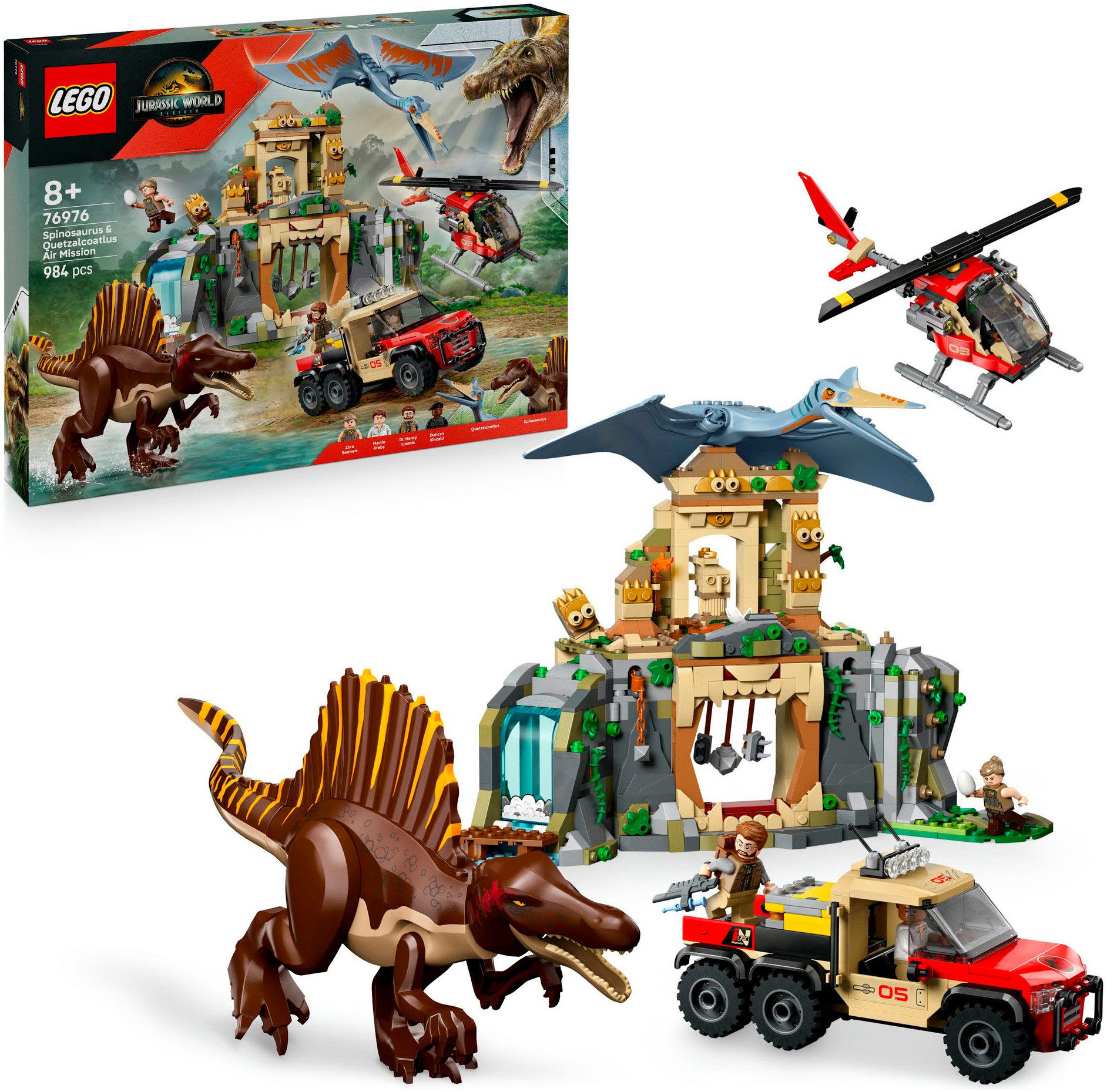 LEGO® Spinosaurier & Quetzalcoatlus: Hubschrauber-Einsatz (76976) günstig online kaufen