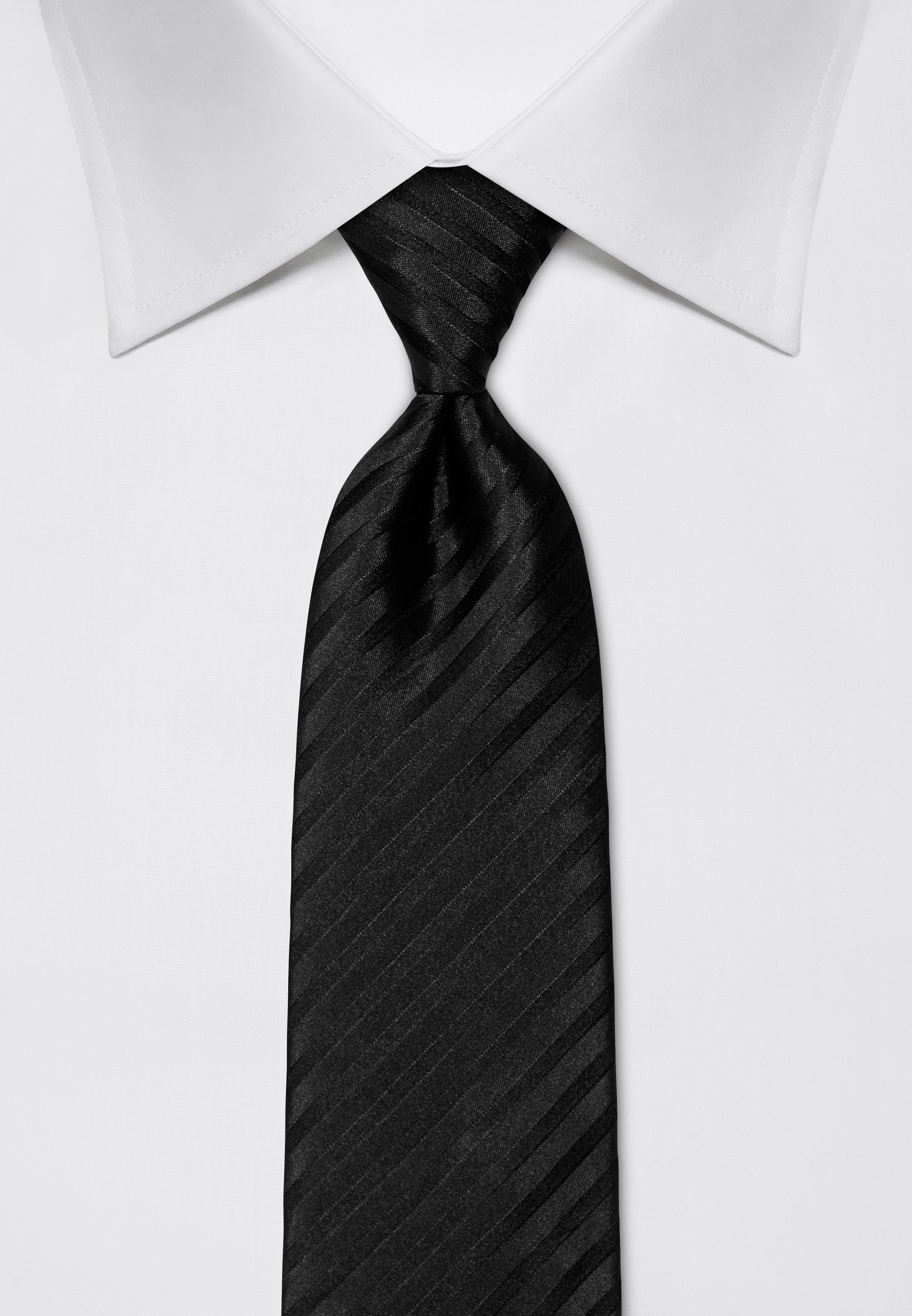 Vincenzo Boretti schwarz gestreift Krawatte