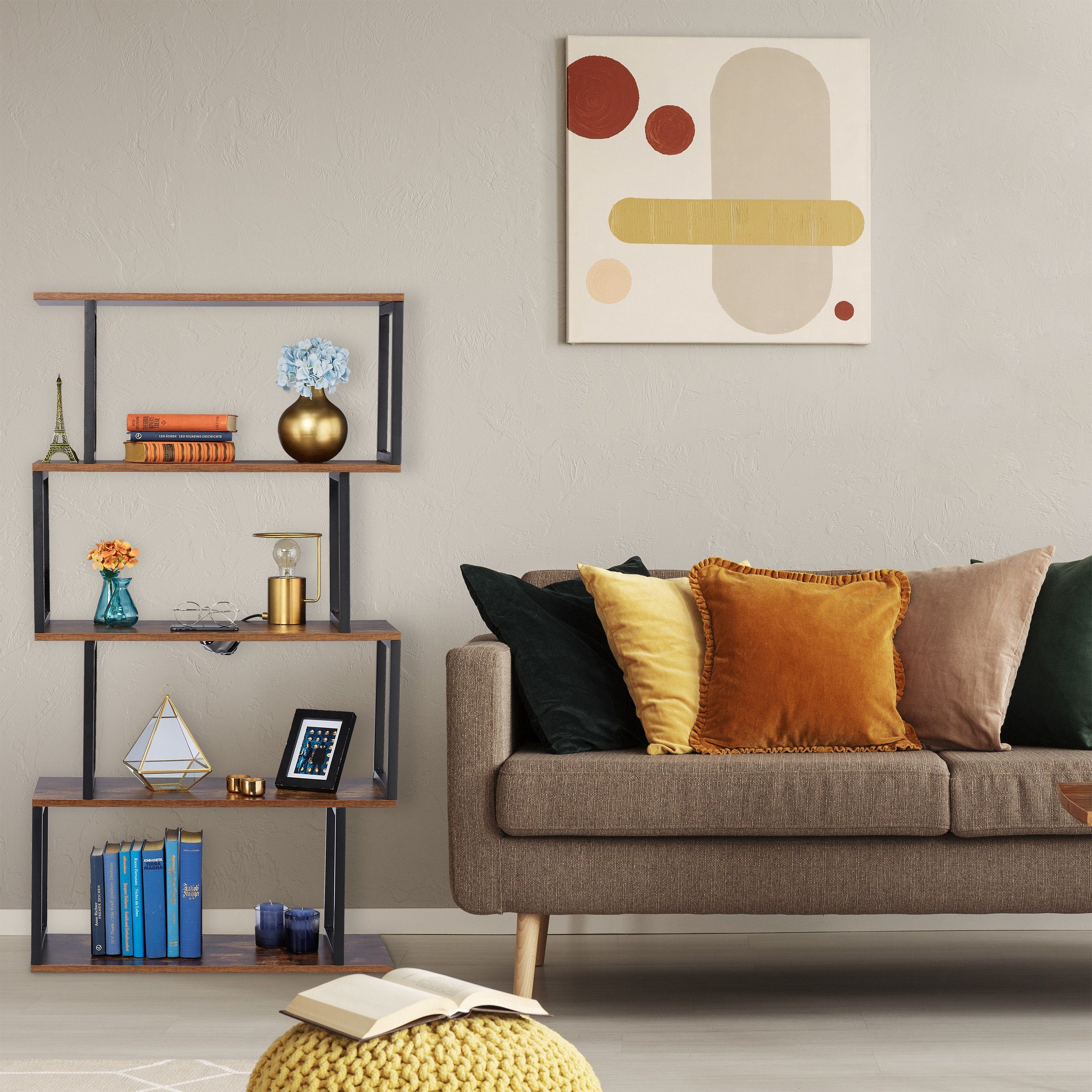 relaxdays Bücherregal Industrial Desig günstig online kaufen