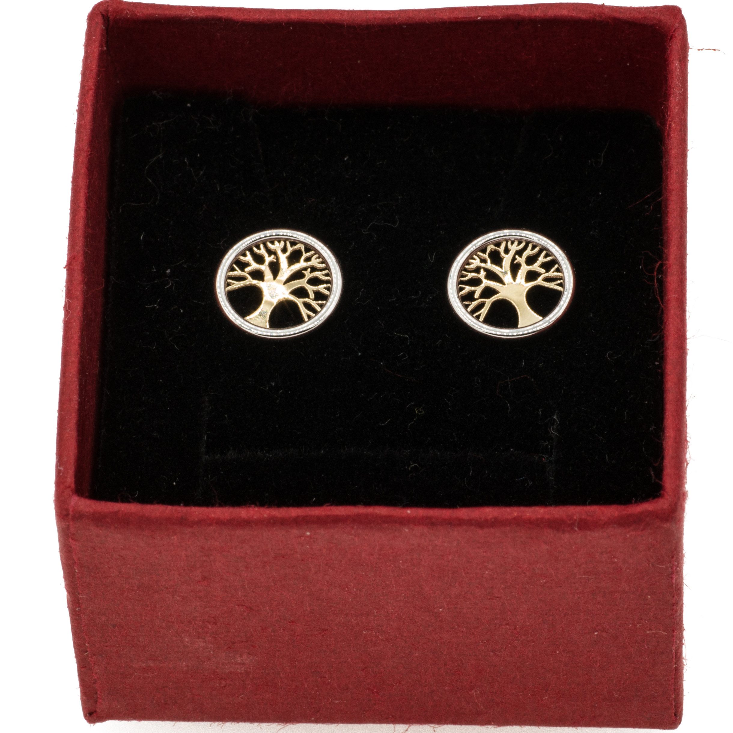 Bella Carina Paar Ohrstecker Ohrstecker Baum des Lebens bicolor 585 Gold 14 günstig online kaufen