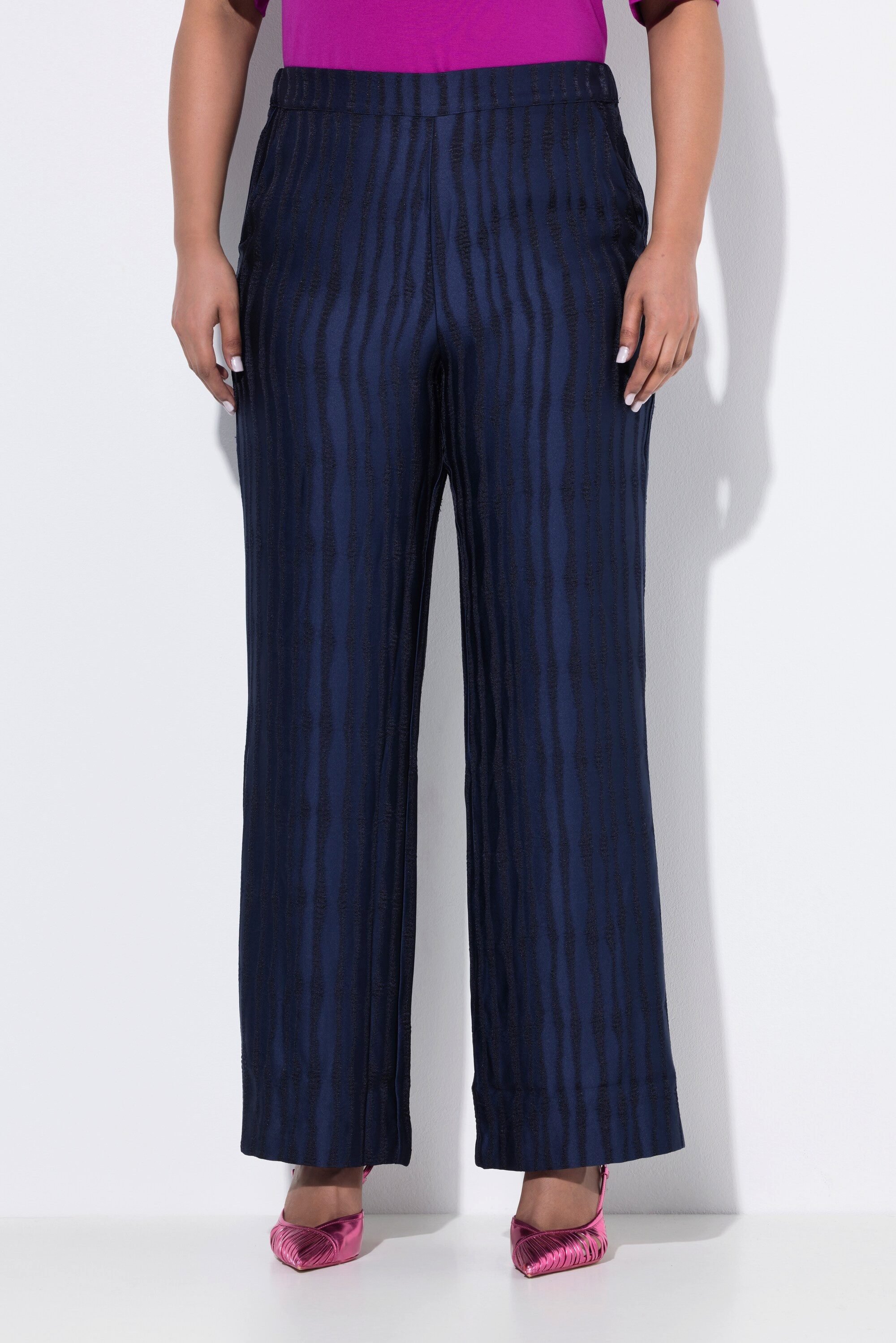 Ulla Popken Schlupfhose Hose Struktur weites günstig online kaufen