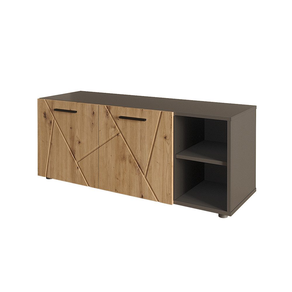 Vicco Schuhschrank Irma, Anthrazit/Artisan, 106 x 43 cm mit 2 Türen (1-St)