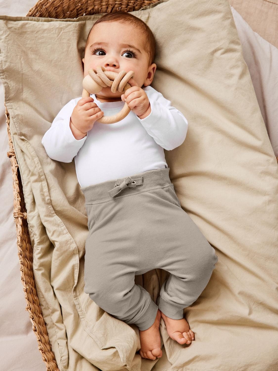Name It Sweathose NBNTAKKI für Mädchen und Jungen mit Kordelzug unifarben, casual, regular fit, Baumwollmischung, Sweatware