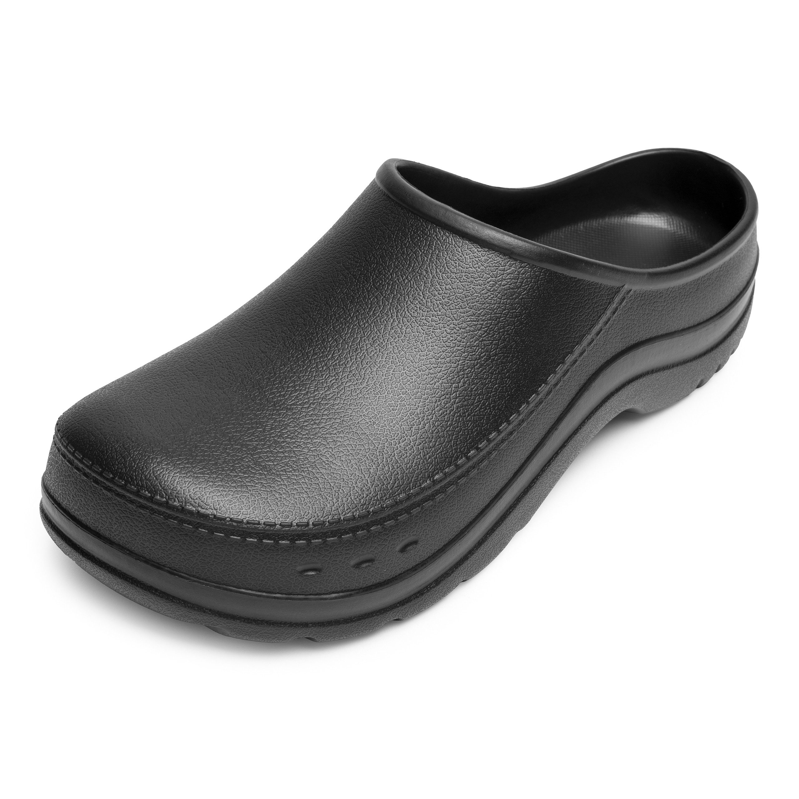 Ladeheid Gartenclogs für Damen Ultraleicht EVA Gartenschuhe LA-CA-25 Clog (40 EU, Schwarz) Wasserdicht & Flexibel