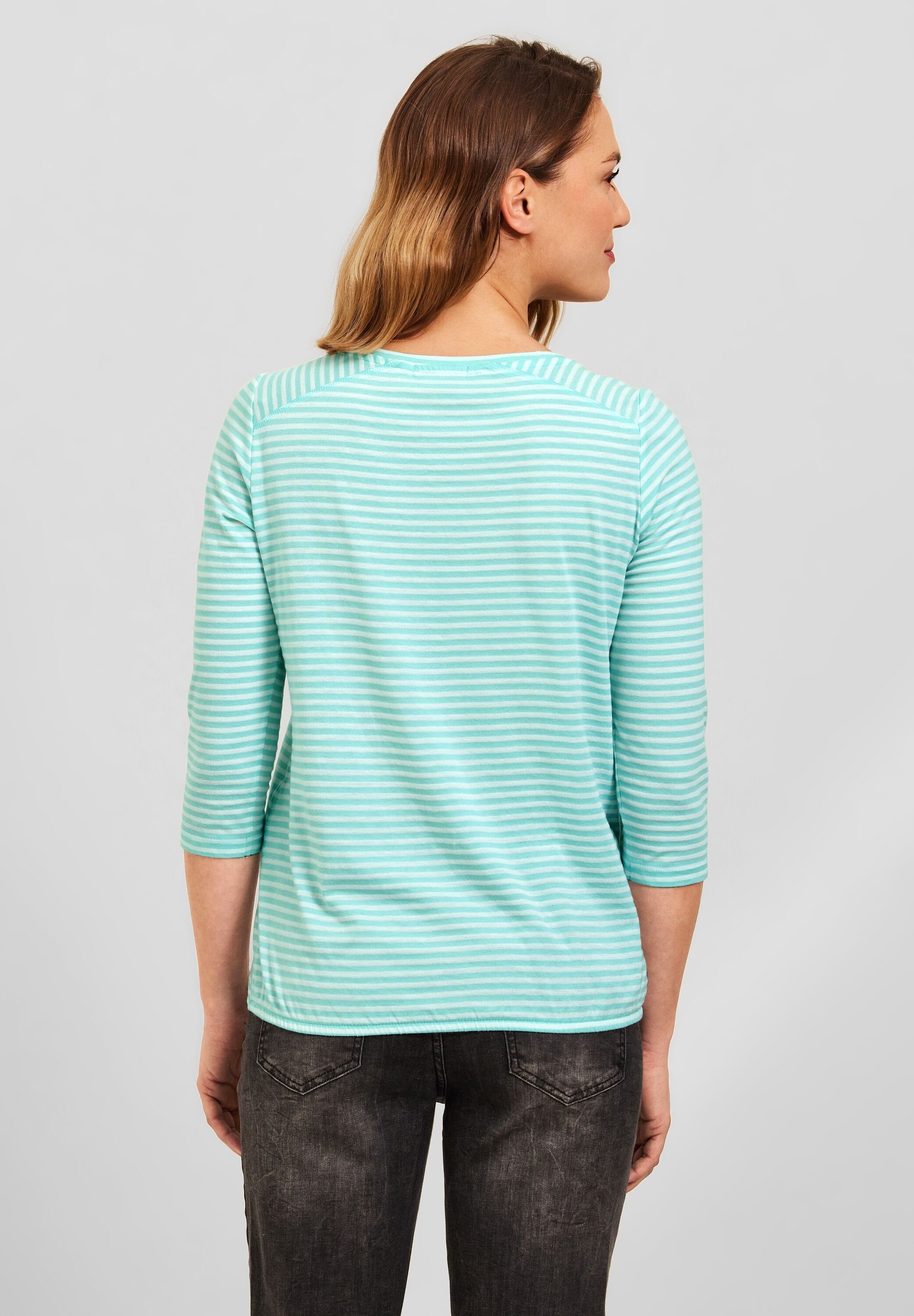 3/4-Arm-Shirt mit Cecil U-Boot-Ausschnitt green cool mint